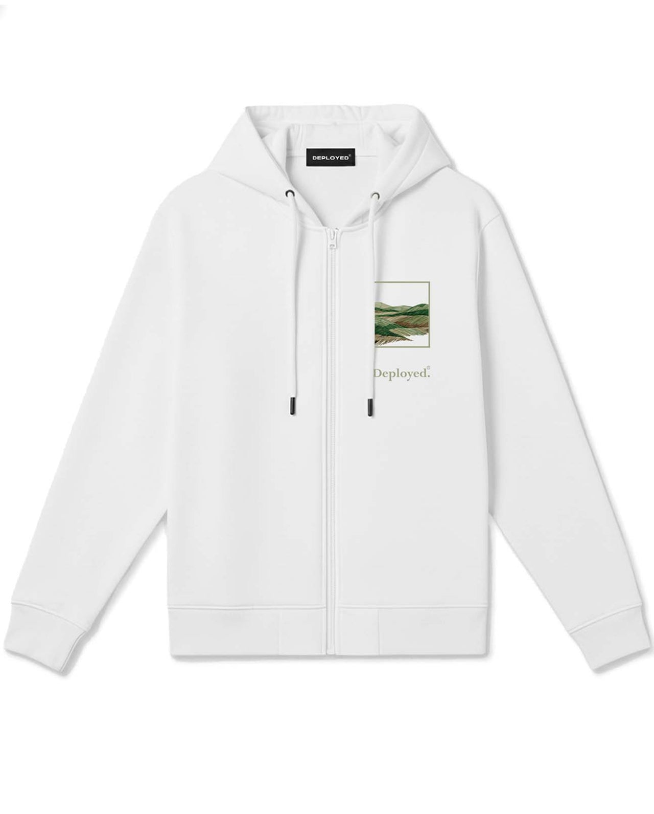 Waves Of Land Zipper Hoodie