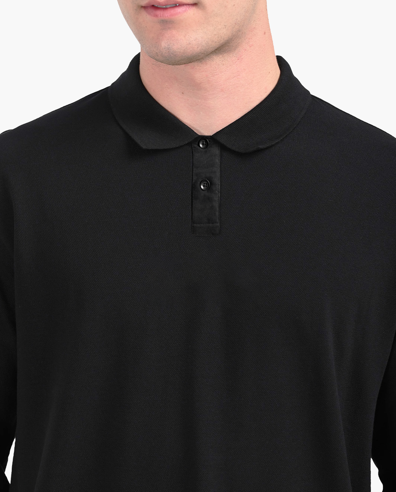 Black Flagship Full Sleeve Polo T-Shirt