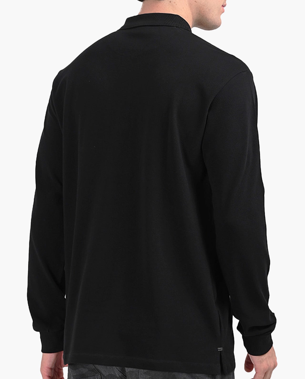 Black Flagship Full Sleeve Polo T-Shirt