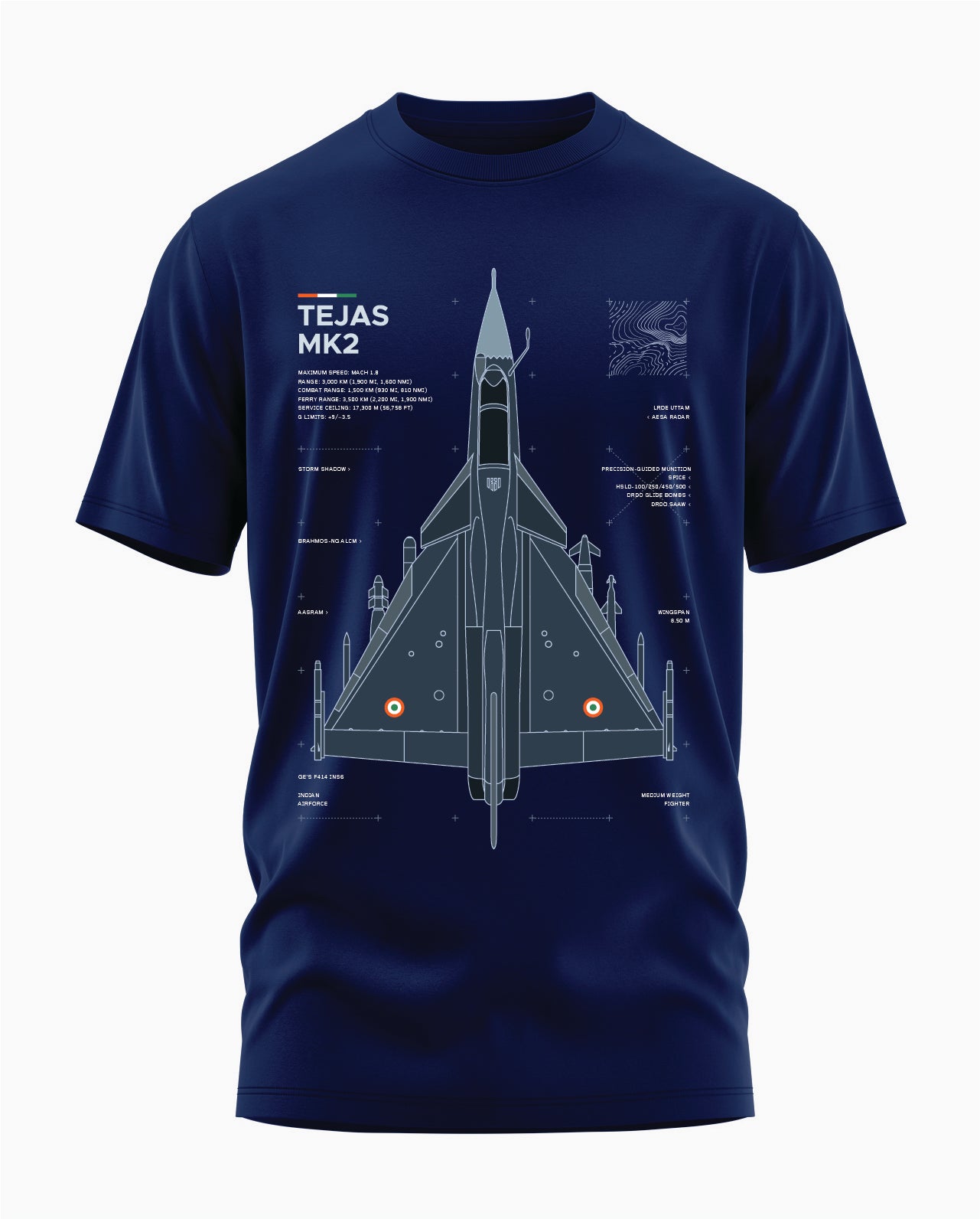 Deployed Tejas MK2 Force Signature LuxeSoft Cotton T-Shirt