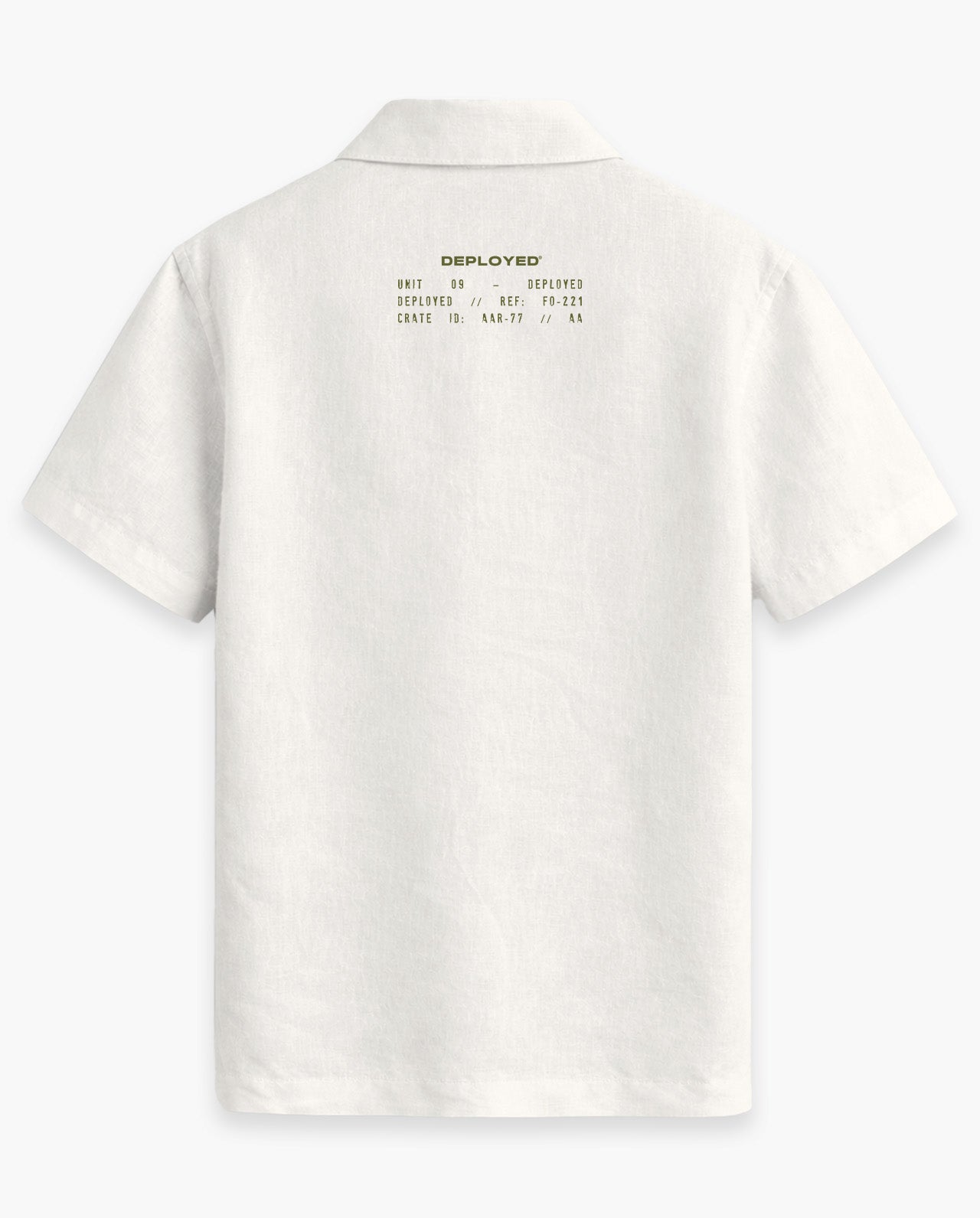 Deployed Ghost Half Sleeve Linenblend Shirt