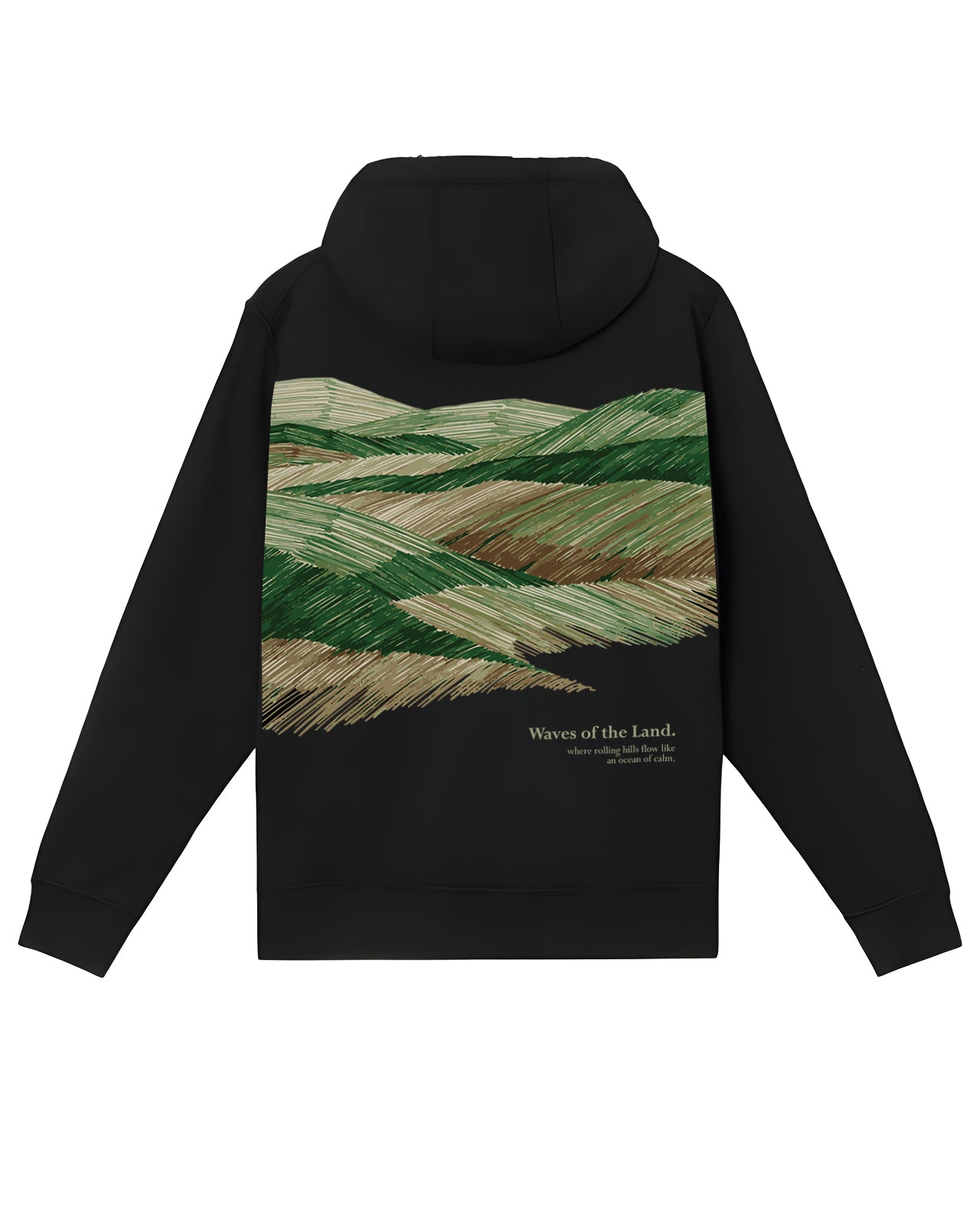 Waves Of Land Zipper Hoodie