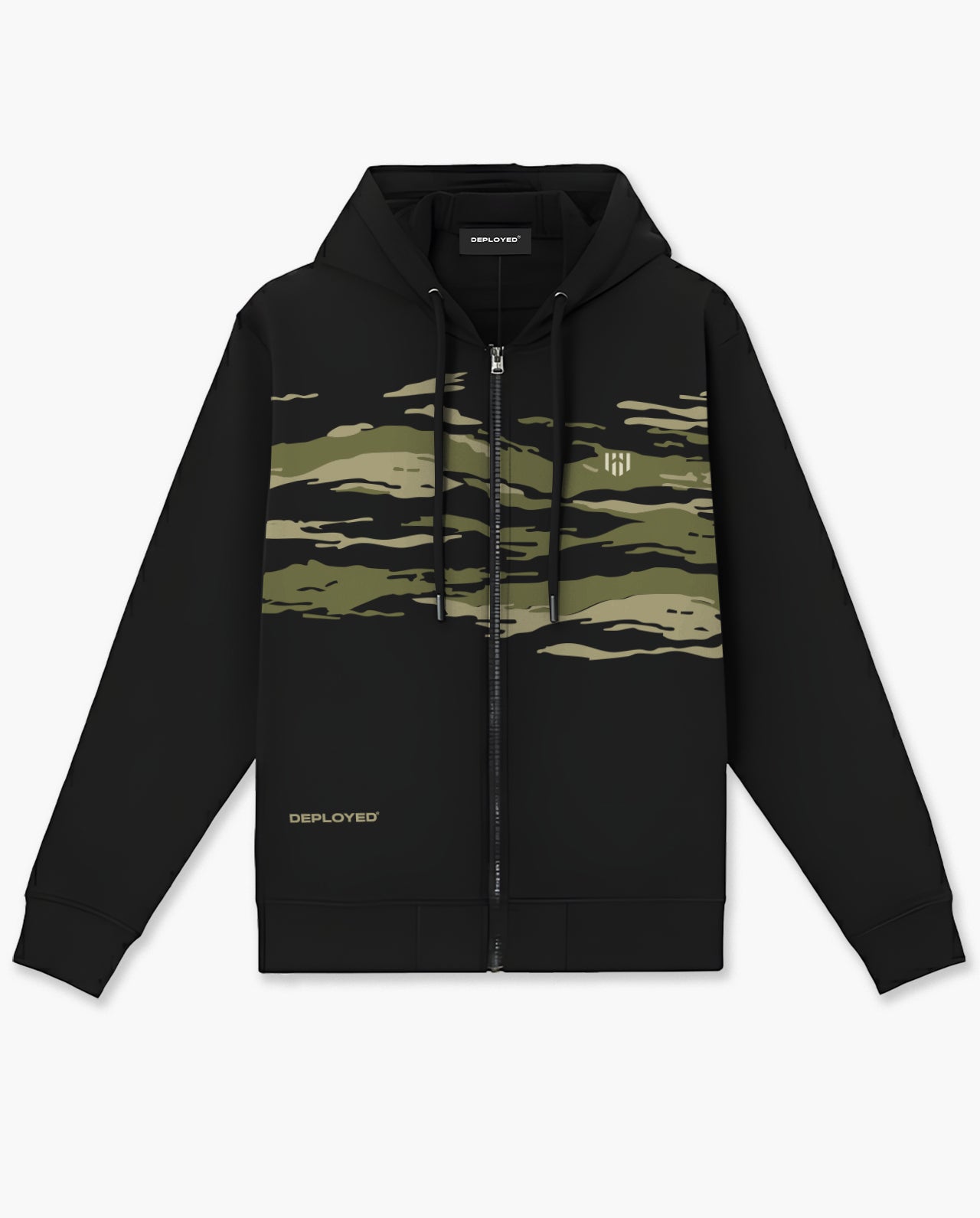 Camo Wave Zipper Hoodie