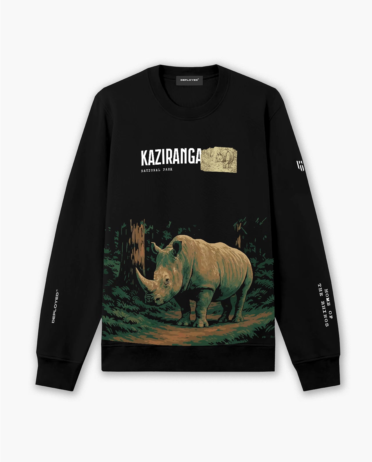 Kaziranga Home Of Rhinos Lightweight Premium Sweatshirt