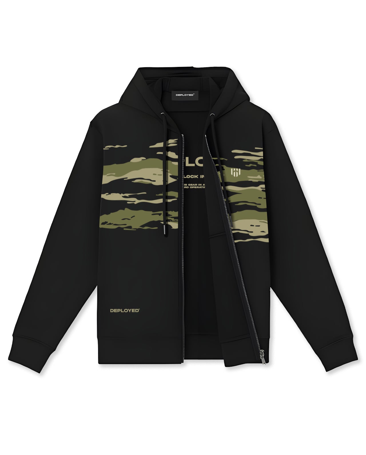 Camo Wave Zipper Hoodie