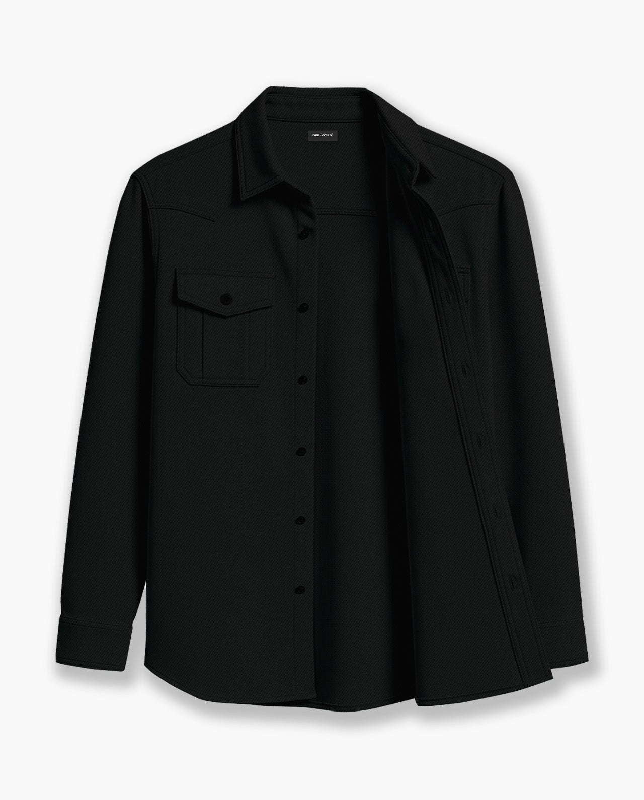Deployed Black Cargo Shirt