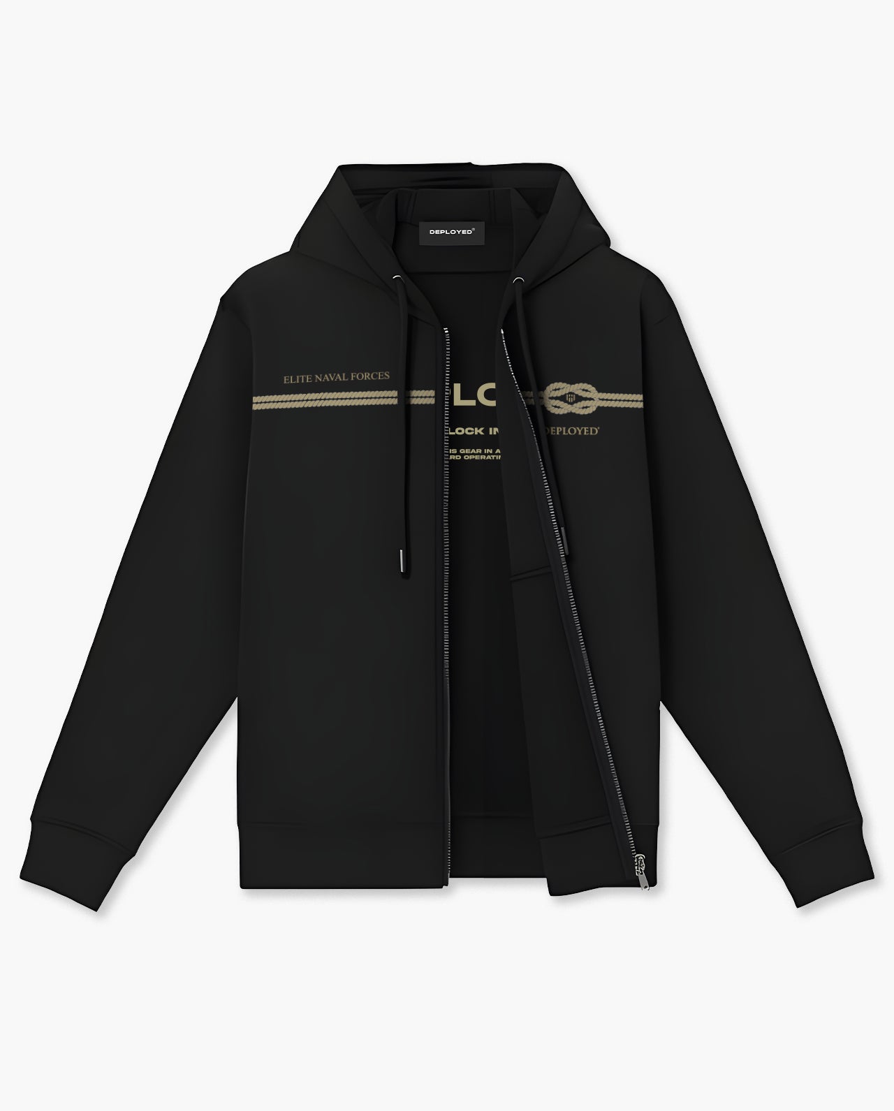 Square Knot Zipper Hoodie