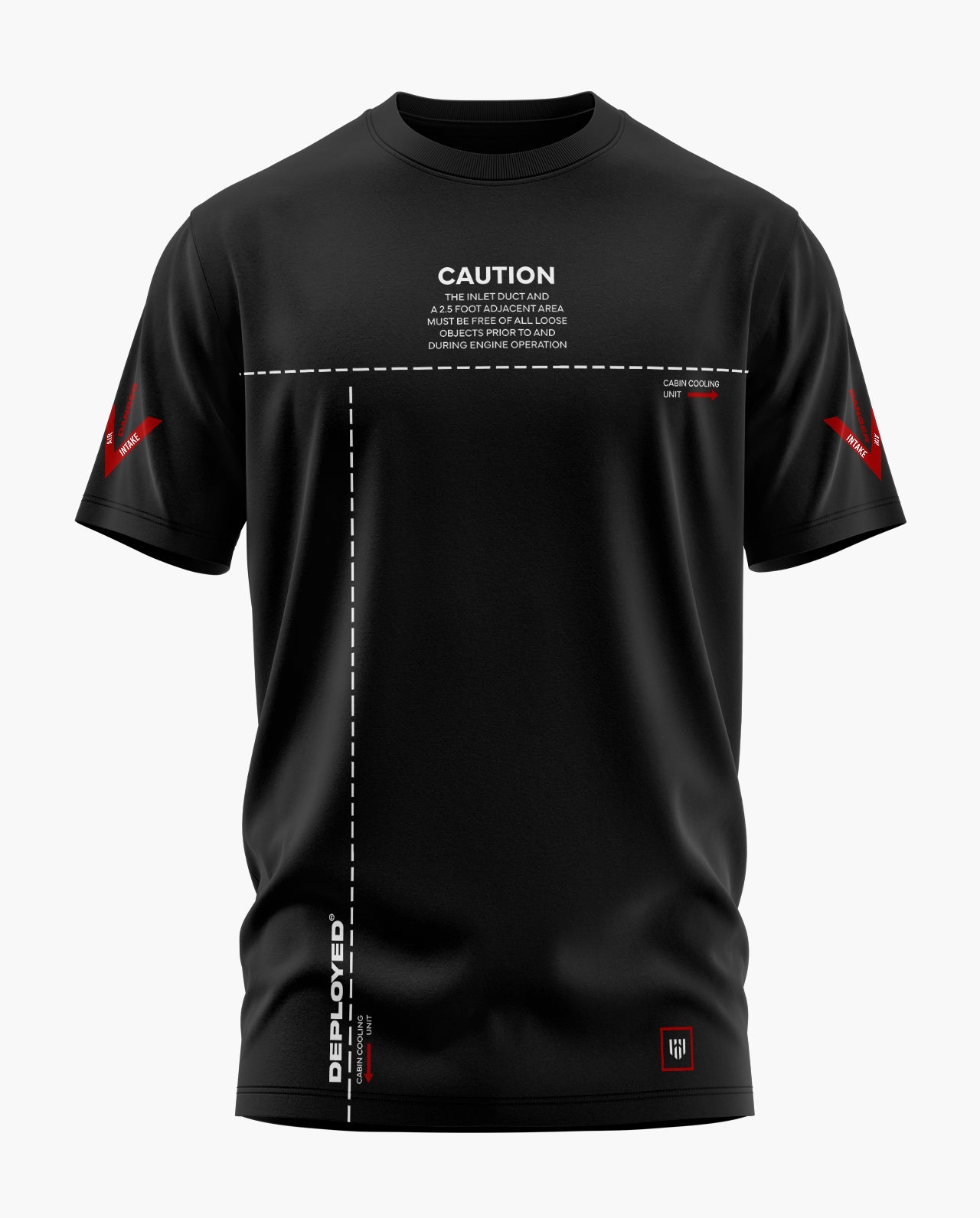 Caution Jet Intake Signature LuxeSoft Cotton T-Shirt