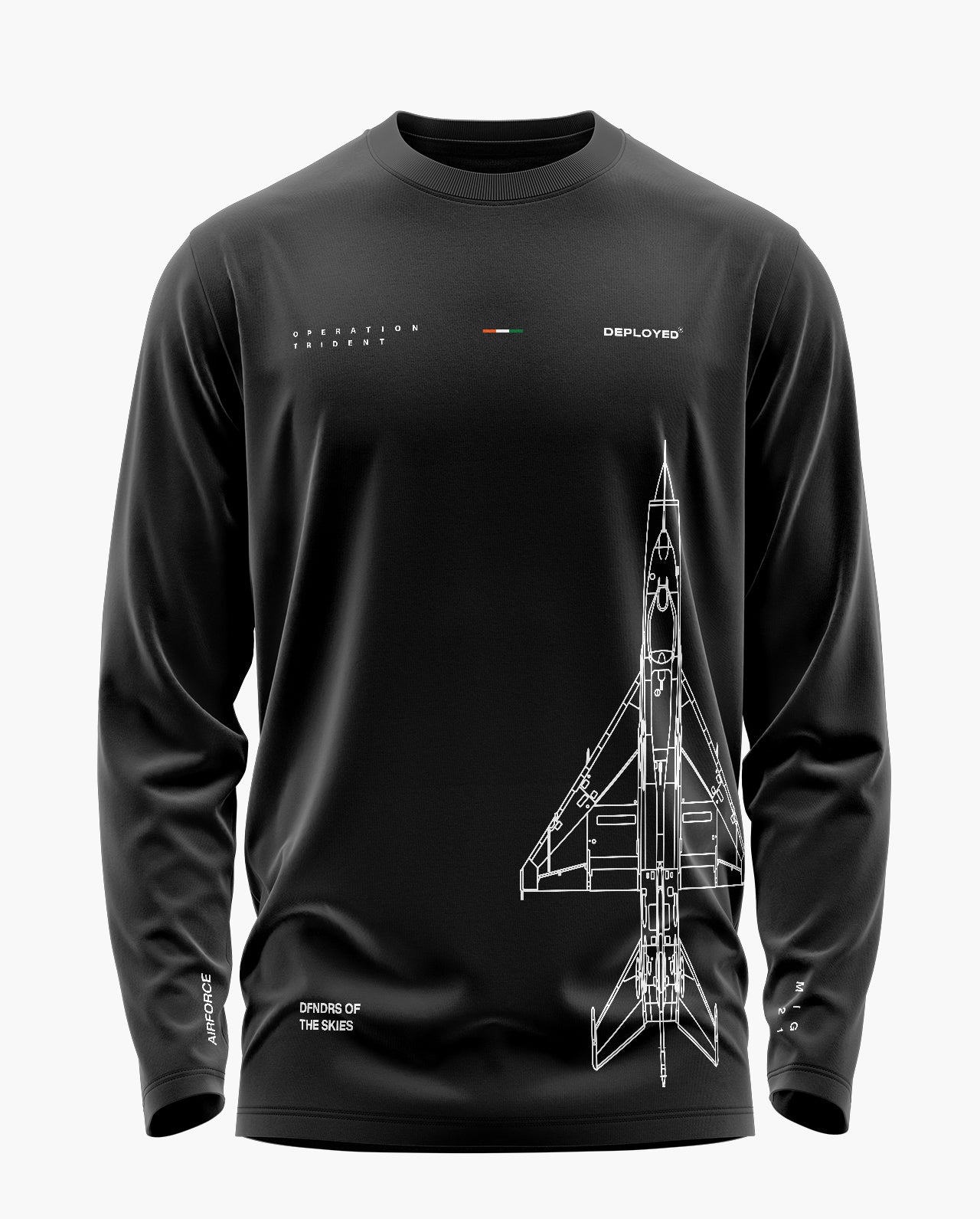 MIG-21 OP Trident Triumph Signature Luxesoft Cotton Full Sleeve T-Shirt