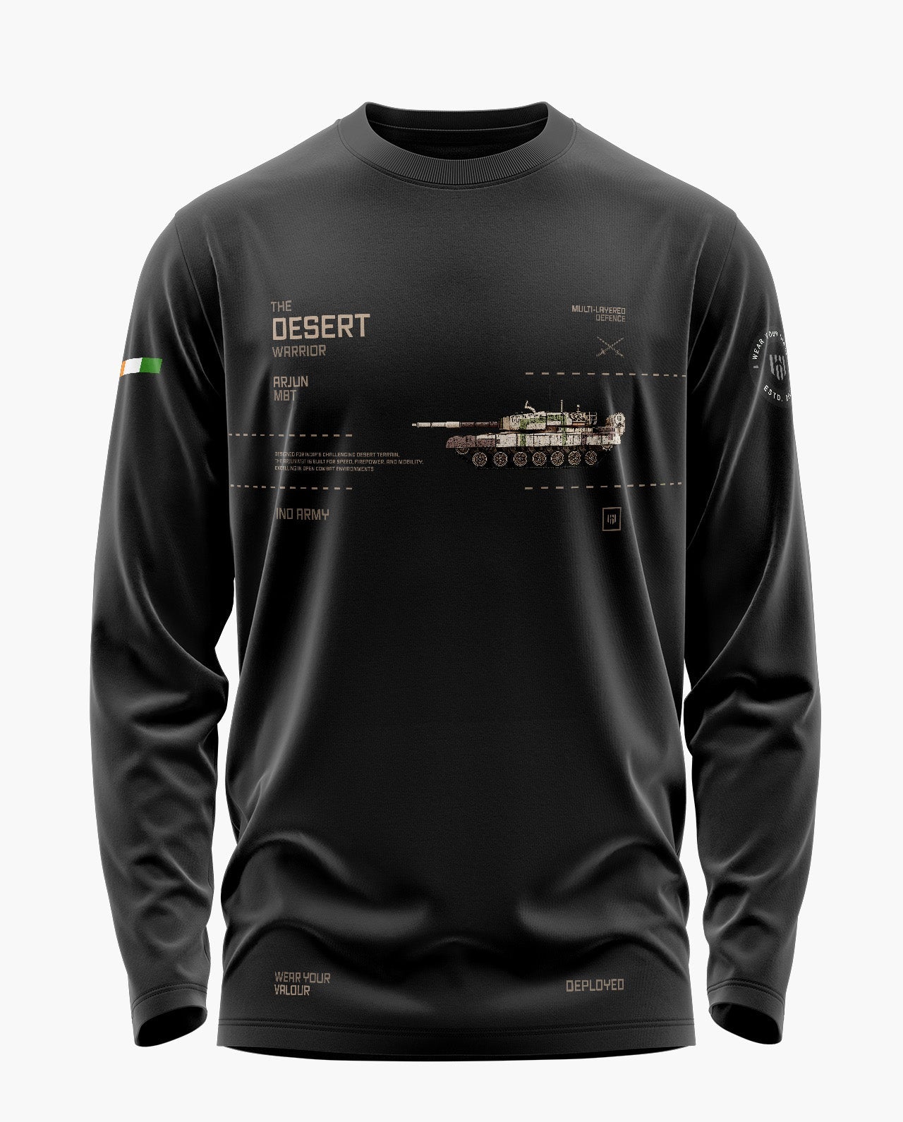 Arjun Mbt-The Desert Warrior Signature Luxesoft Cotton Full Sleeve T-Shirt - CS