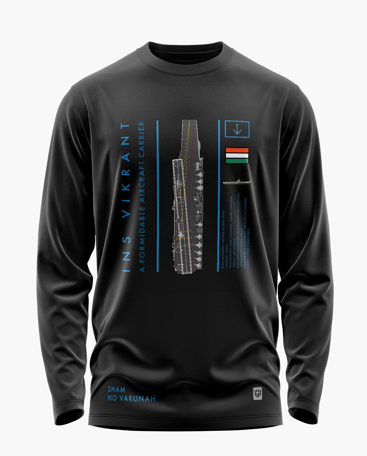 Ins Vikrant Pride Signature Luxesoft Cotton Full Sleeve T-Shirt