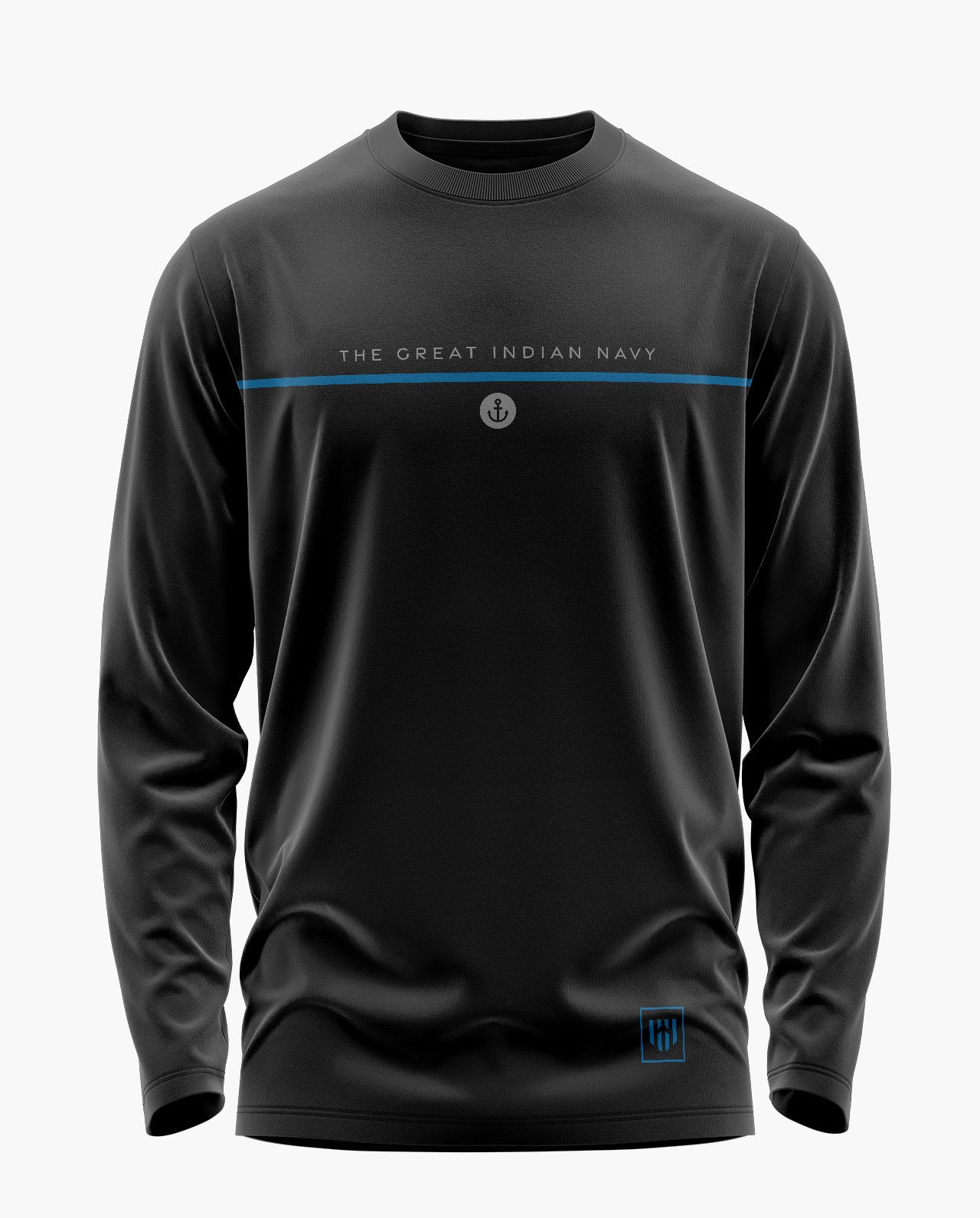 Indian Navy Stripe Signature Luxesoft Cotton Full Sleeve T-Shirt