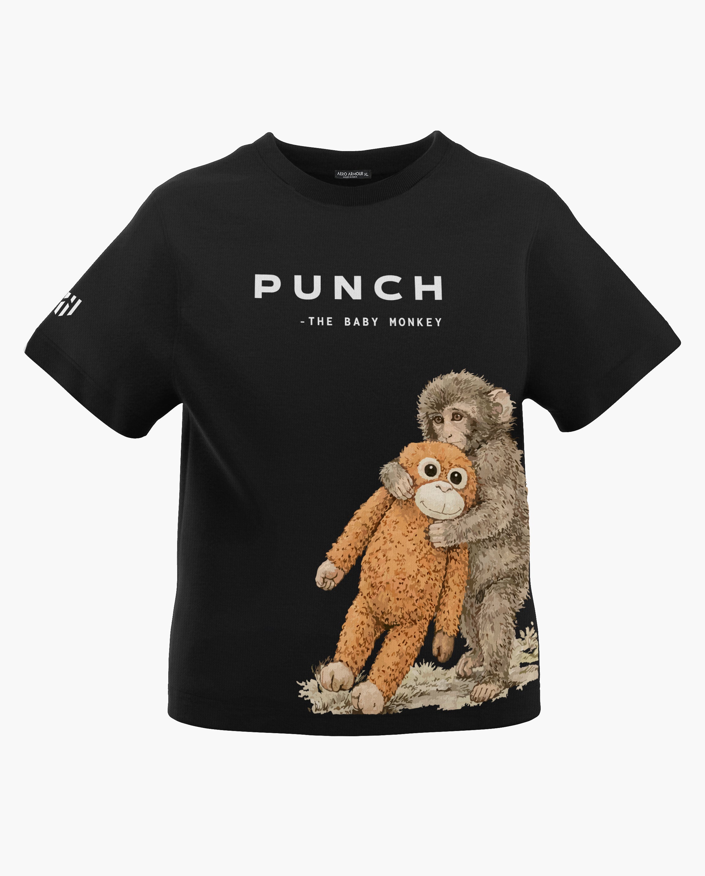 Punch The Baby Monkey Kids T-Shirt