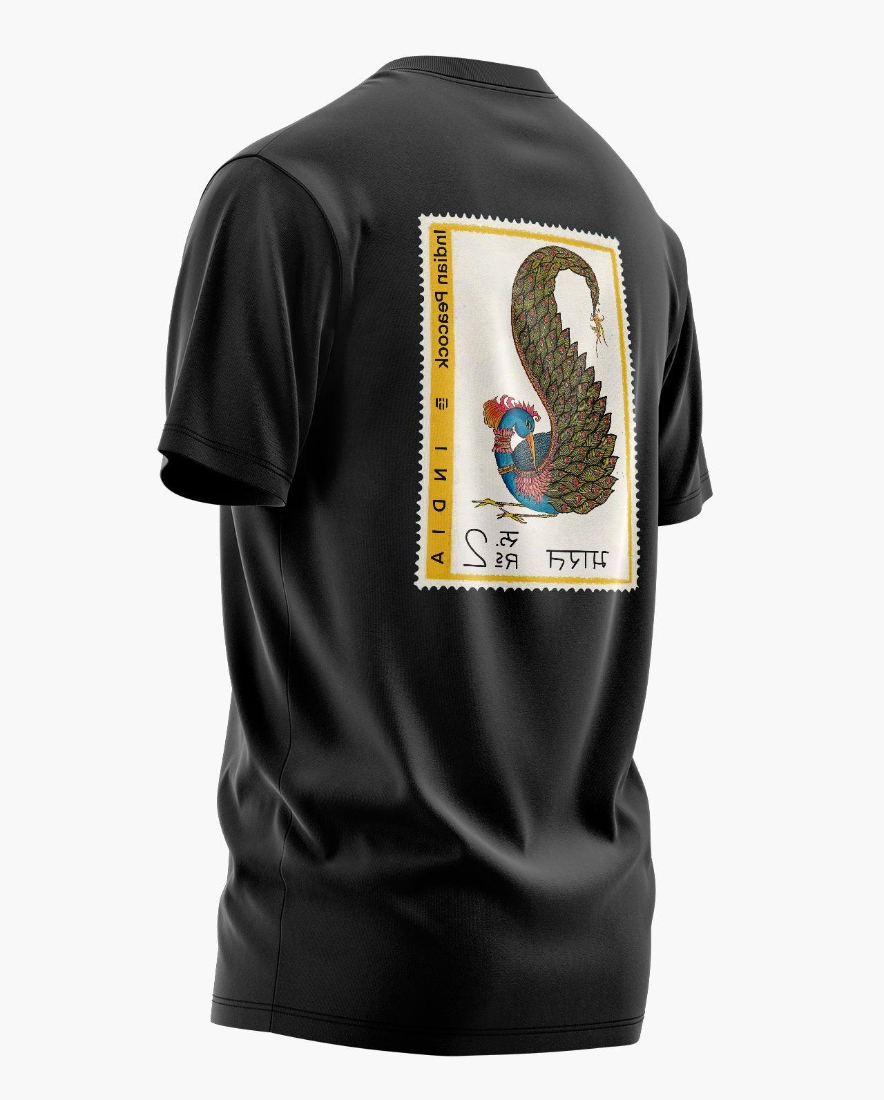 Peacock Postal Stamp T-Shirt - Aero Armour