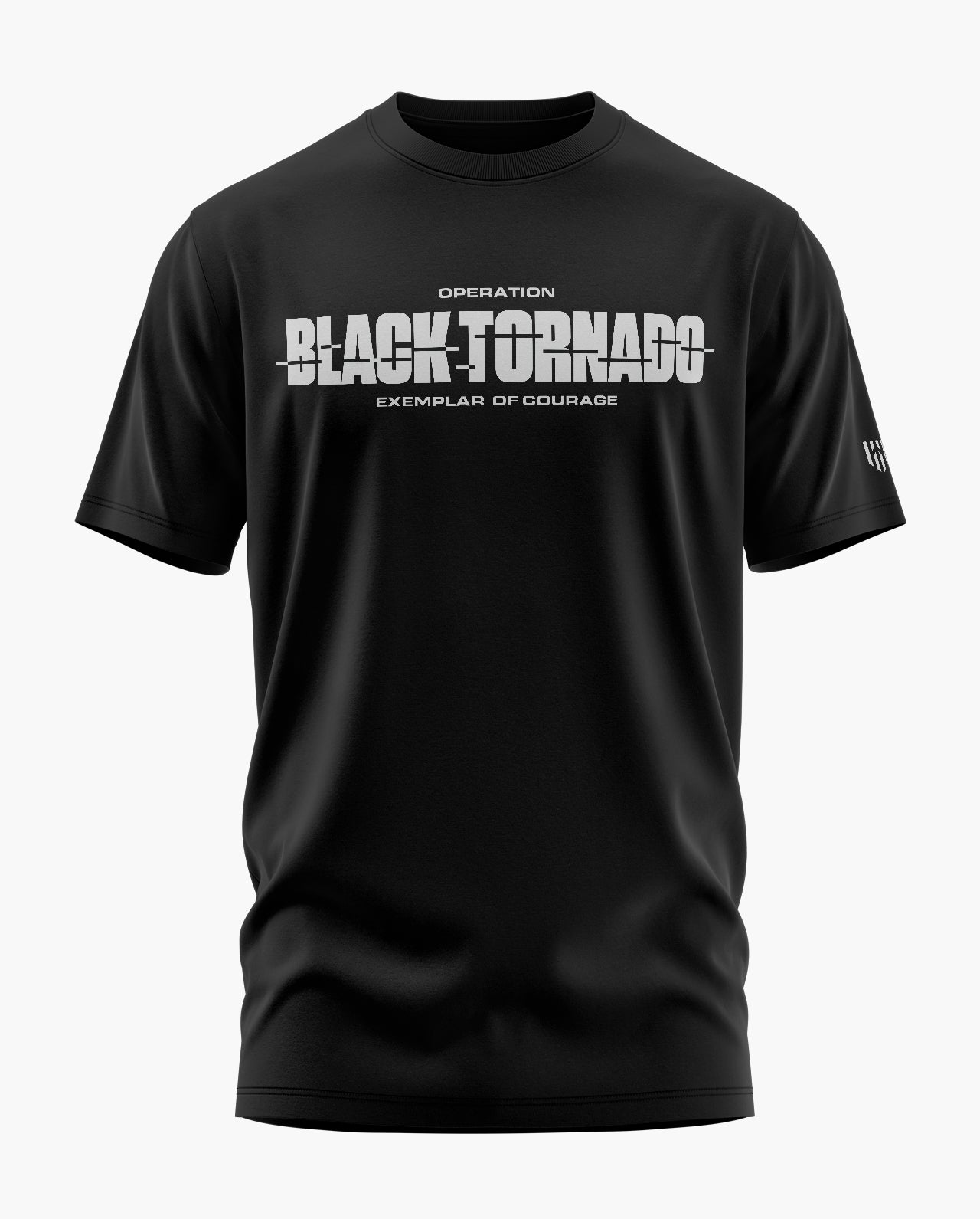 BLACK TORNADO VALOUR Signature LuxeSoft Cotton T-Shirt