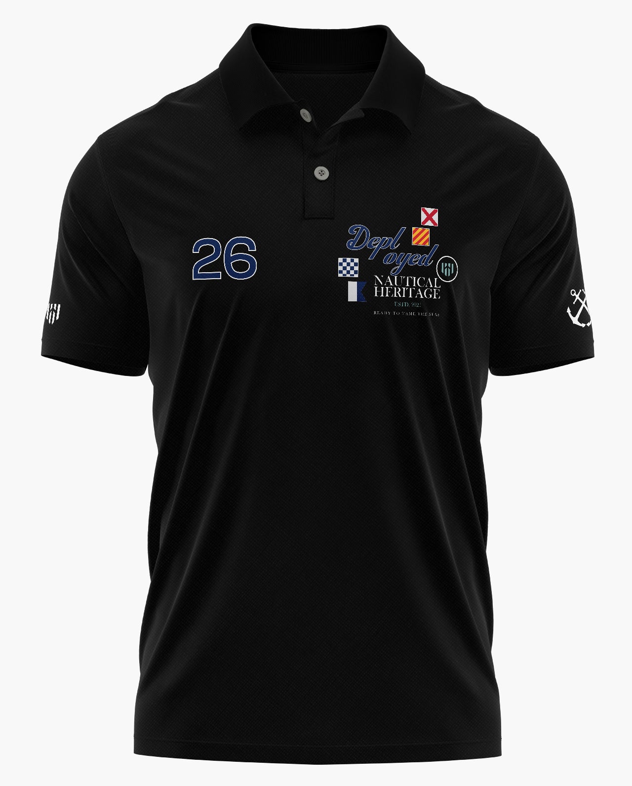 NAUTICAL HERITAGE Polo T-Shirt - Black