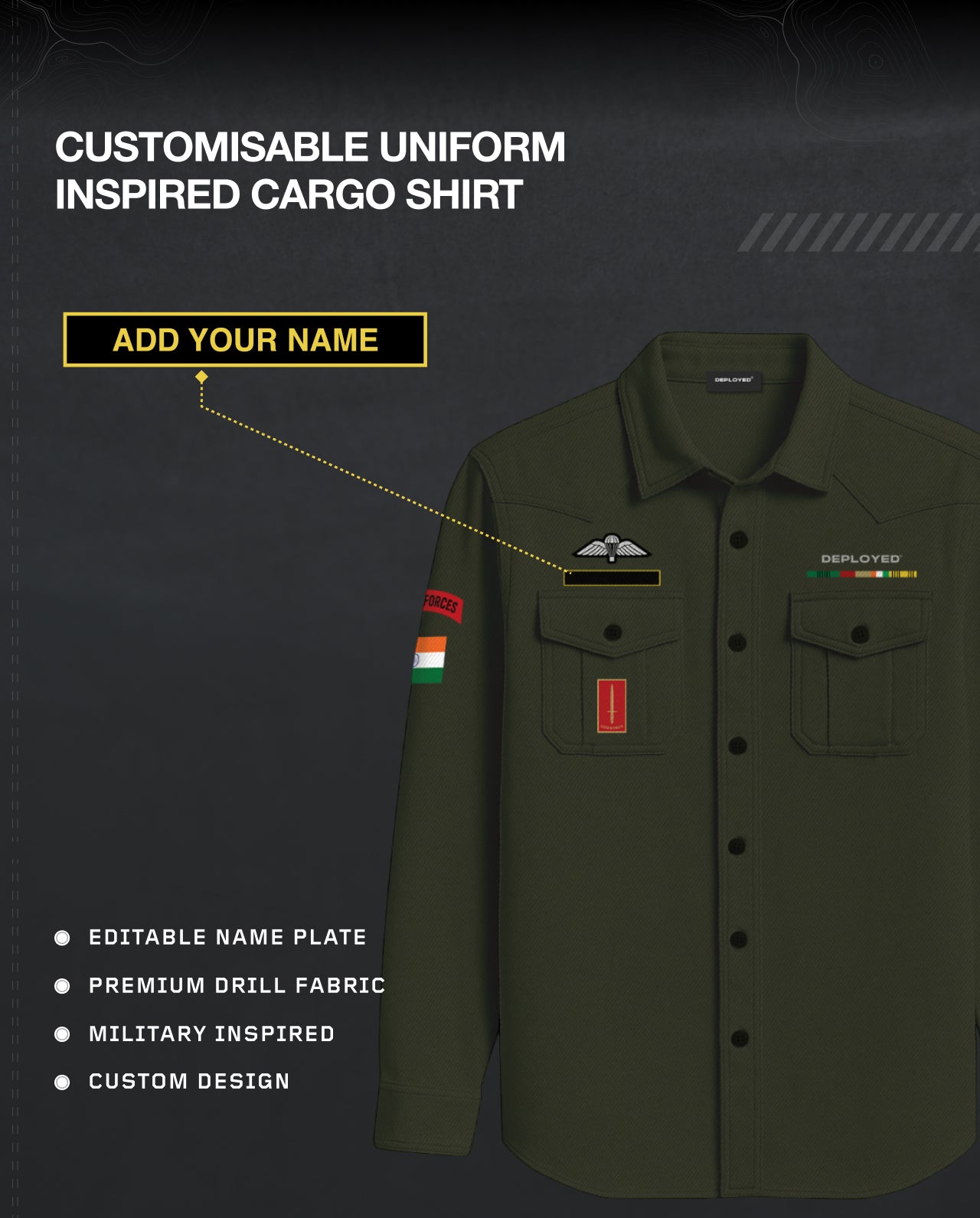 PARA UNIFORM CUSTOM CARGO SHIRT