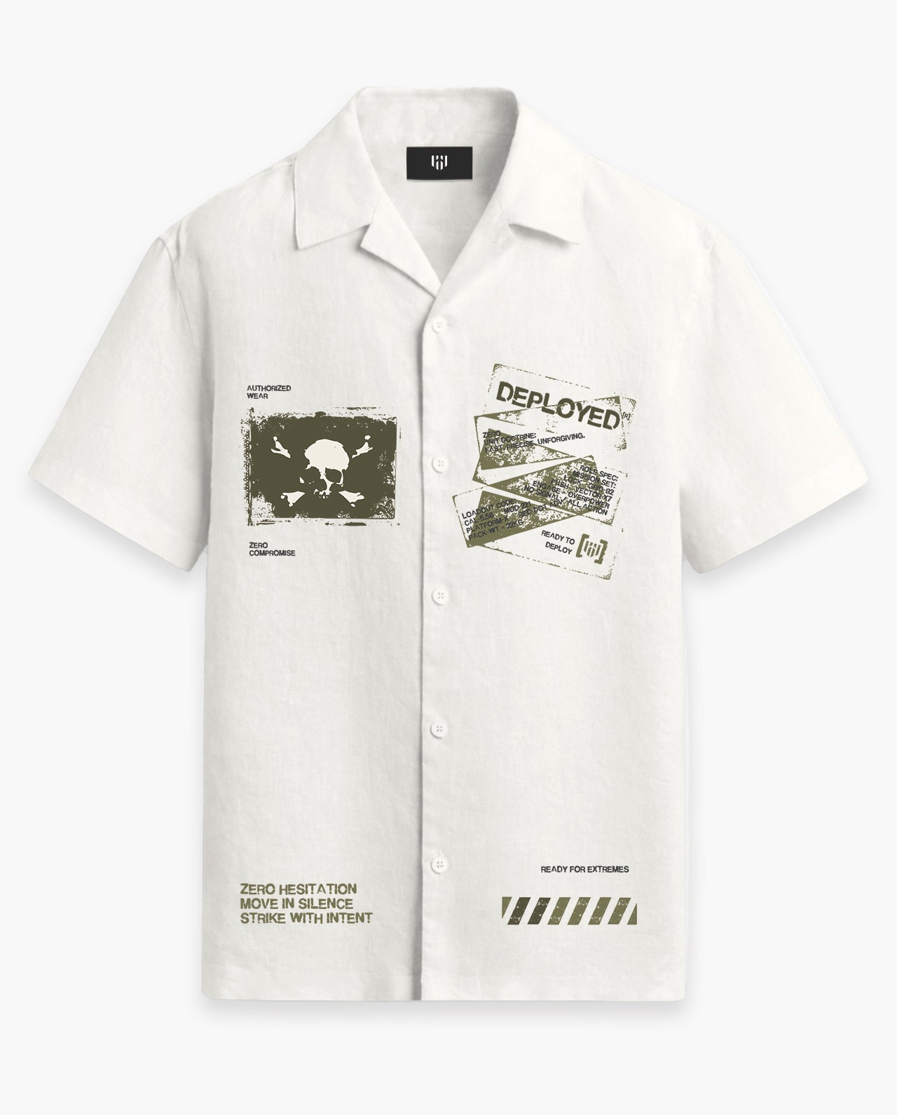 Combat Dispatch Half Sleeve Linenblend Shirt