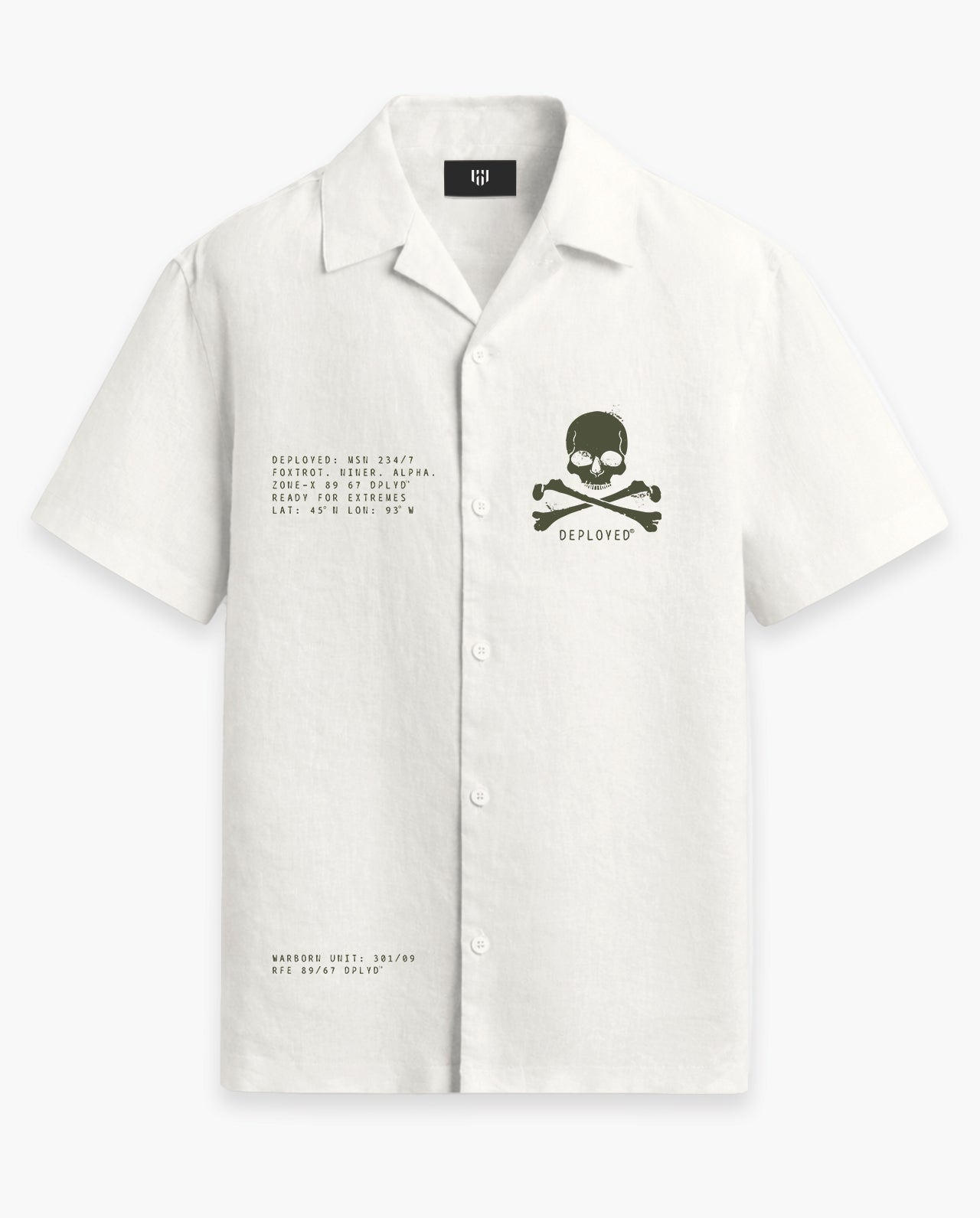 Warborn Unit-301 Half Sleeve Linenblend Shirt