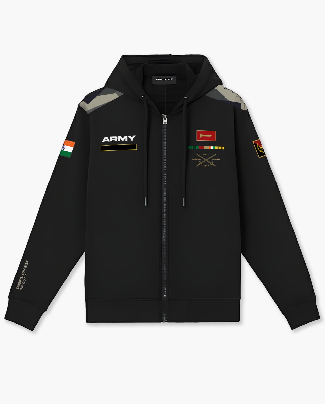 CUSTOM ARMY UNIFORM ZIPPER HOODIE