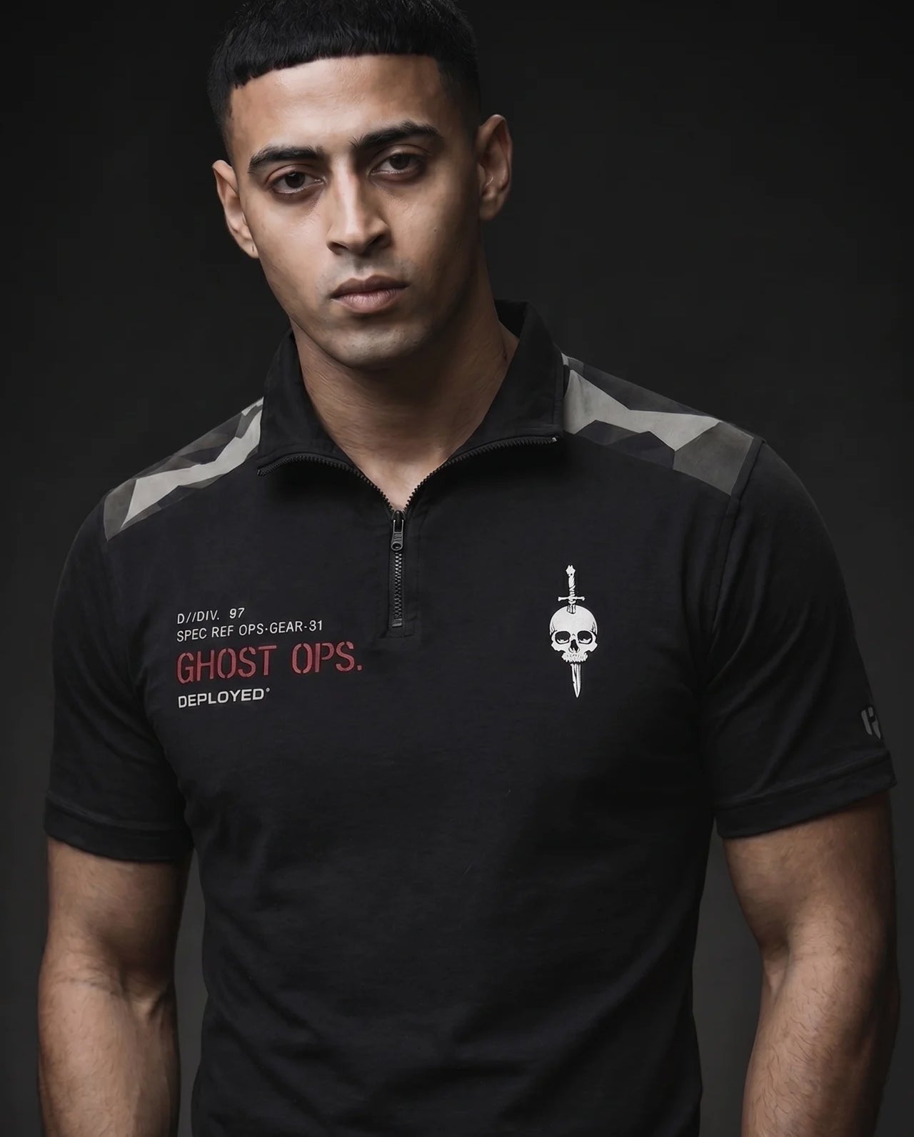 Ghost Ops Zipper Polo T-Shirt