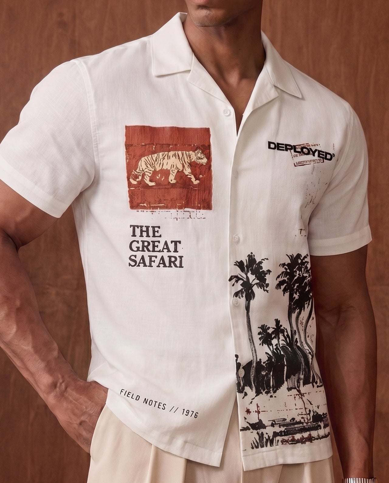 The Great Safari Half Sleeve Linenblend Shirt