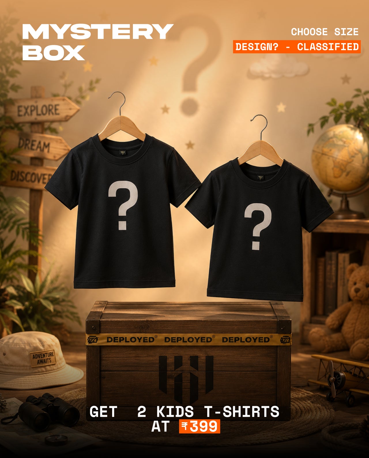 Mystery Box: Get 2 Mystery Kids T-Shirts