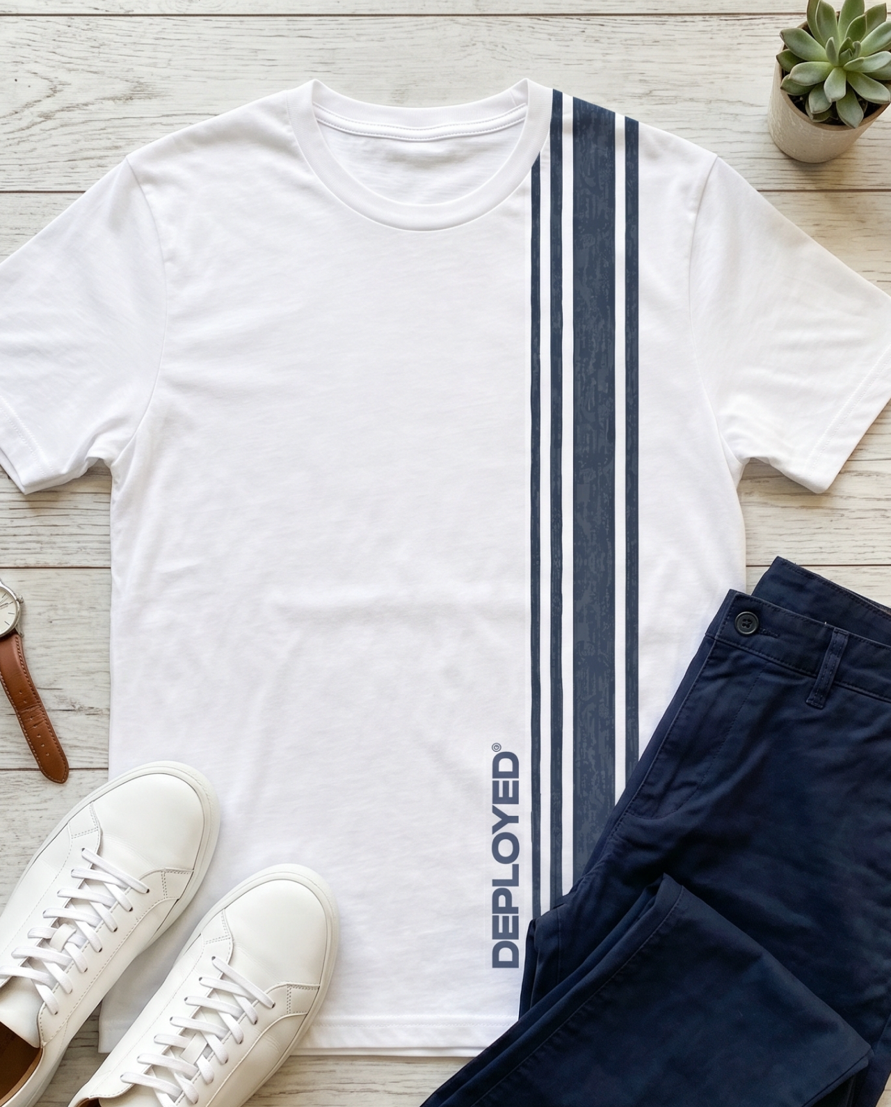 MARINER'S STRIPE Signature LuxeSoft Cotton T-Shirt
