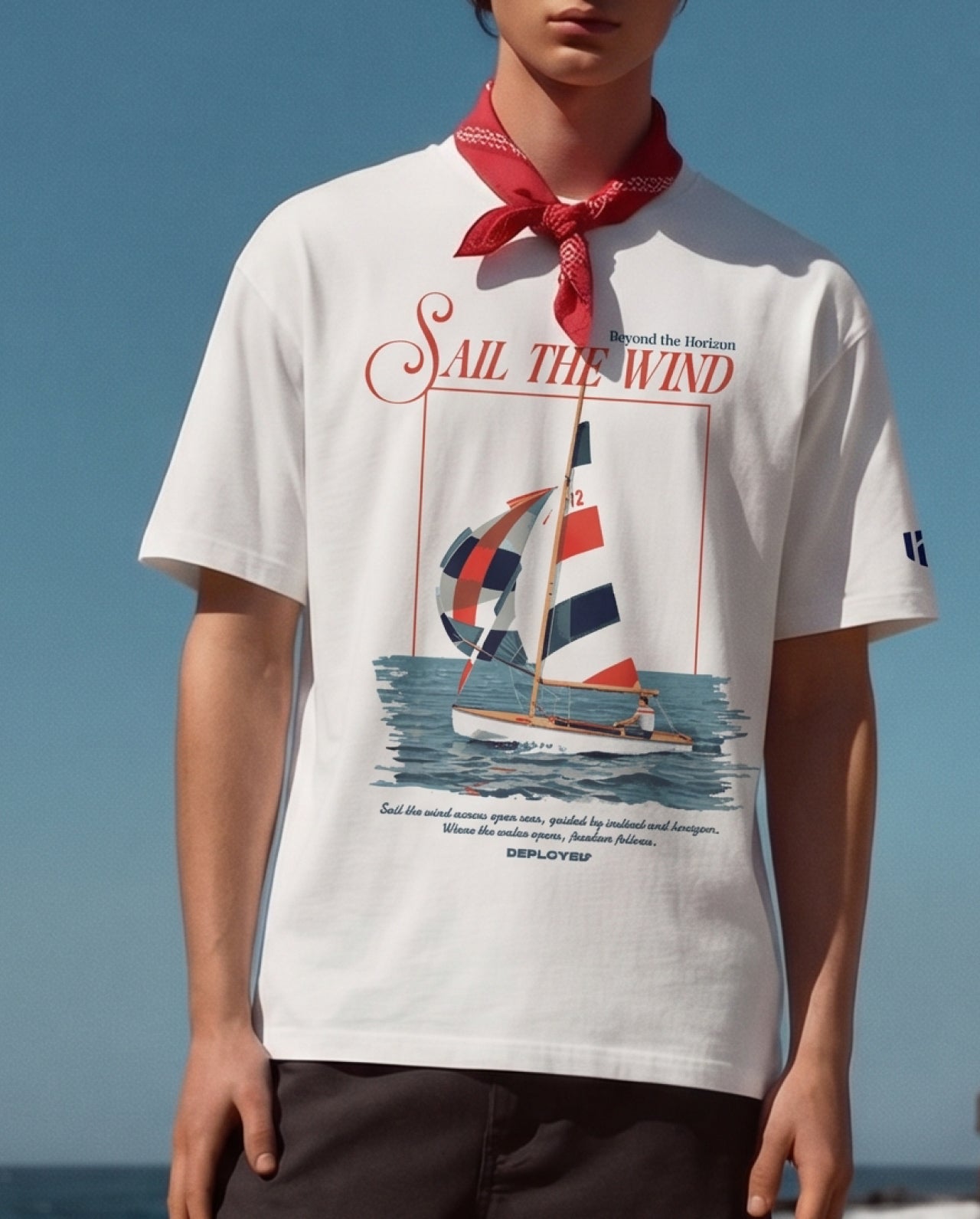 SAIL THE WIND Signature LuxeSoft Cotton T-Shirt - White