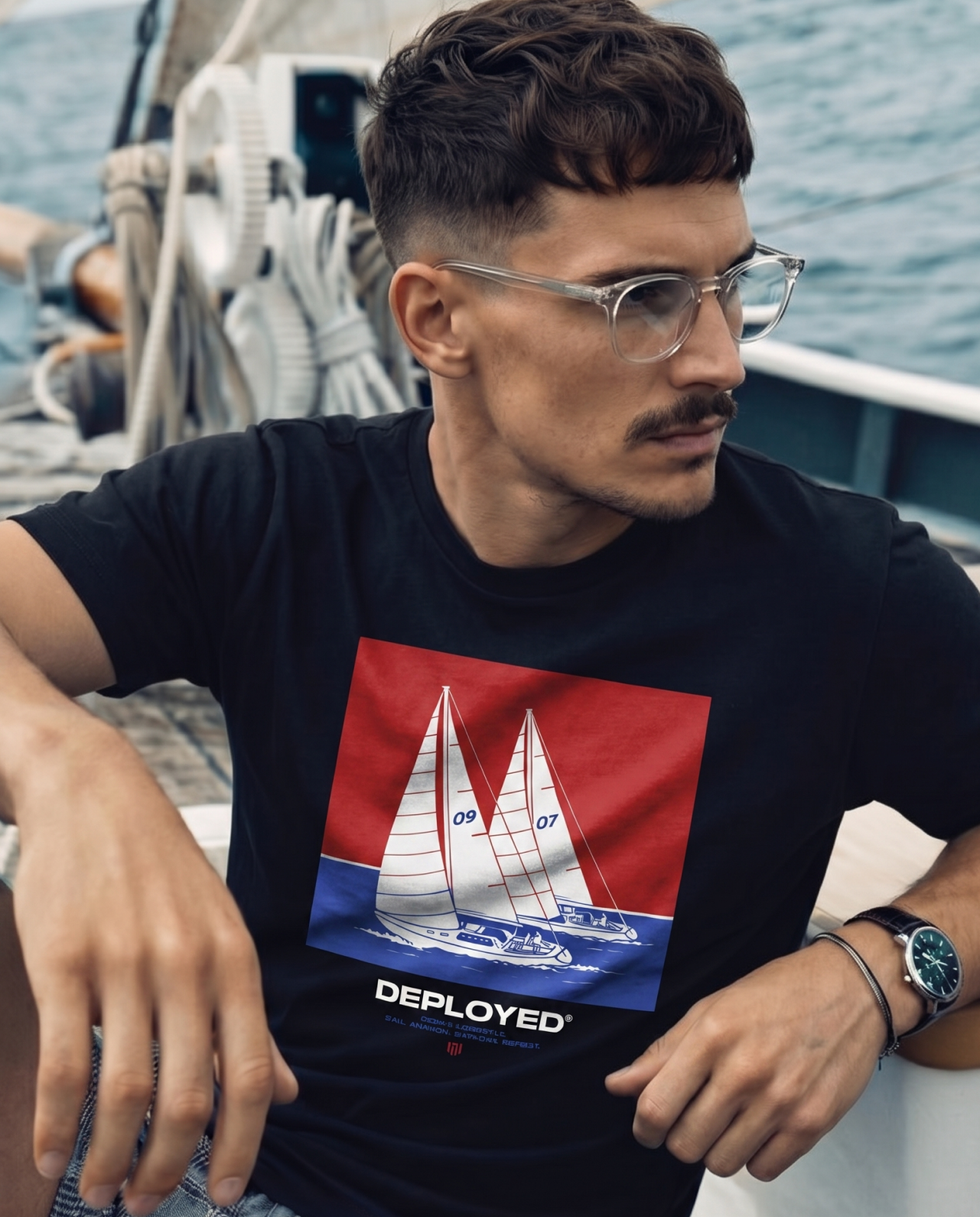 SAIL SPORT Signature LuxeSoft Cotton T-Shirt
