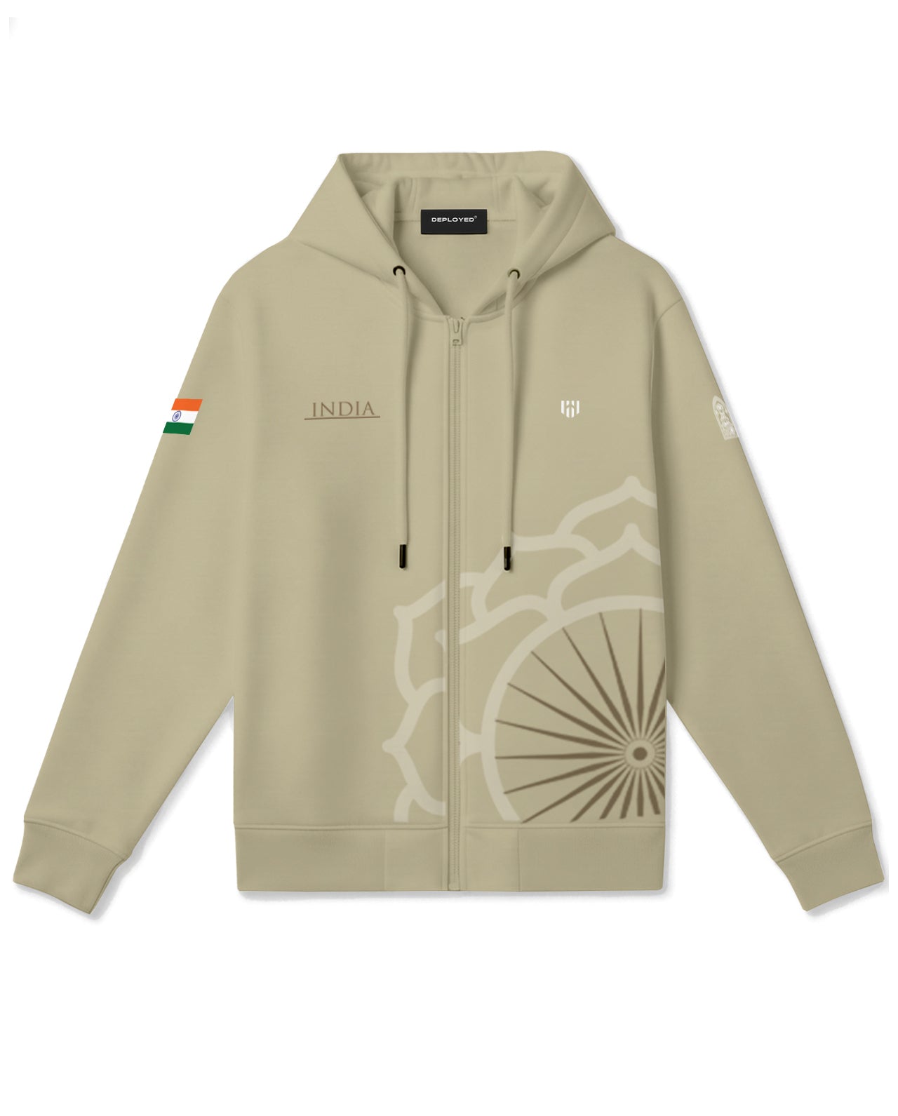 Ashok Chakra Zipper Hoodie