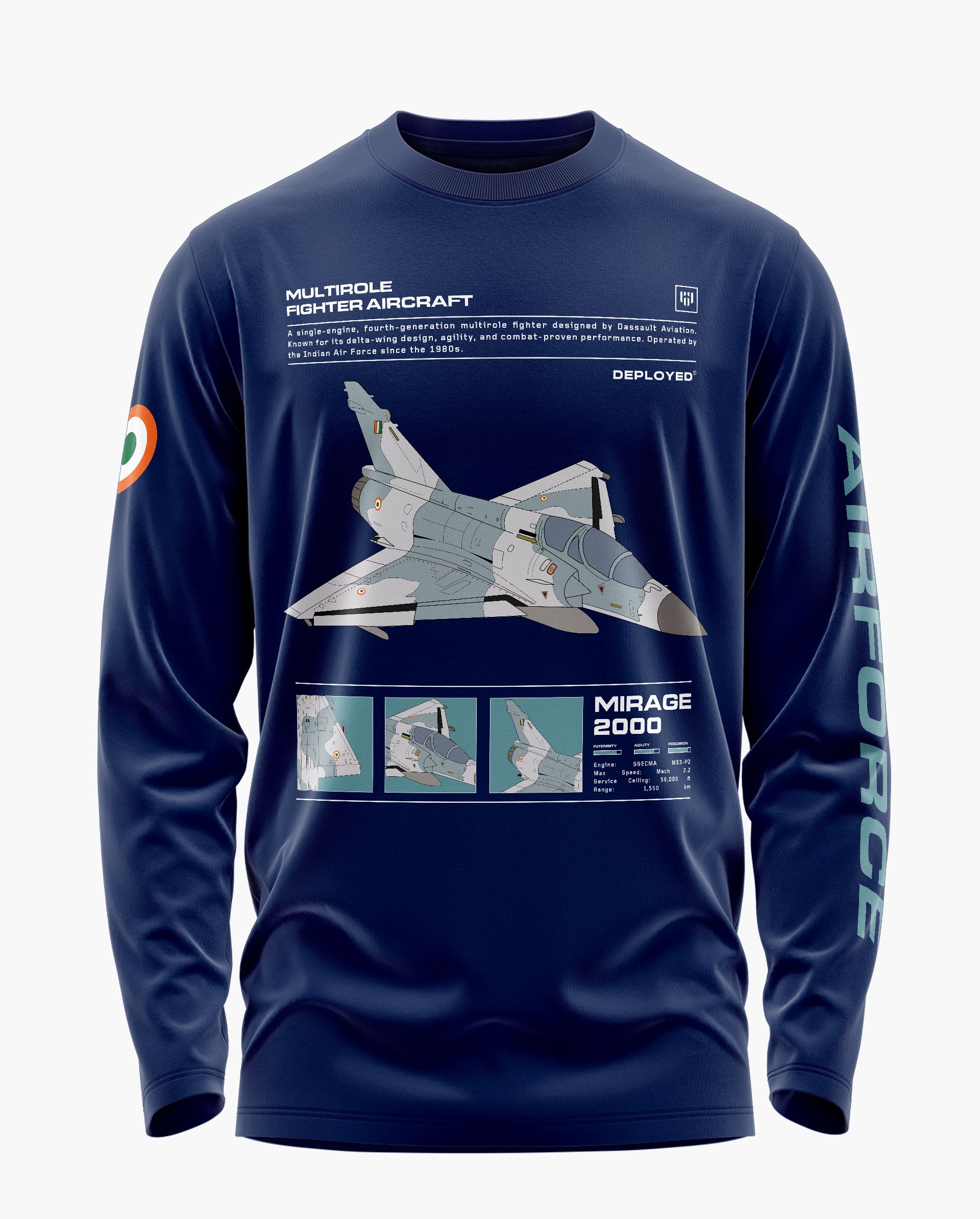 Mirage 2000 Signature Luxesoft Cotton Full Sleeve T-Shirt
