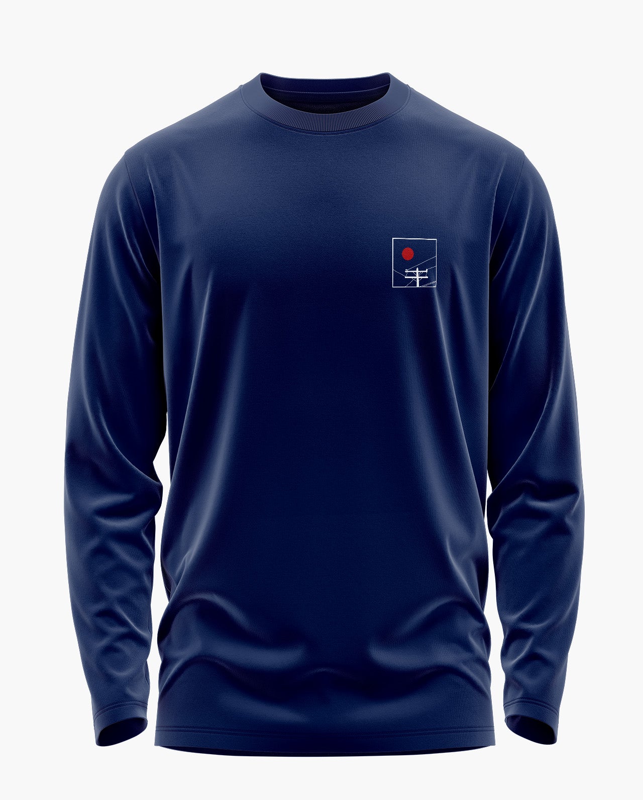 Crimson Horizon Signature Luxesoft Cotton Full Sleeve T-Shirt
