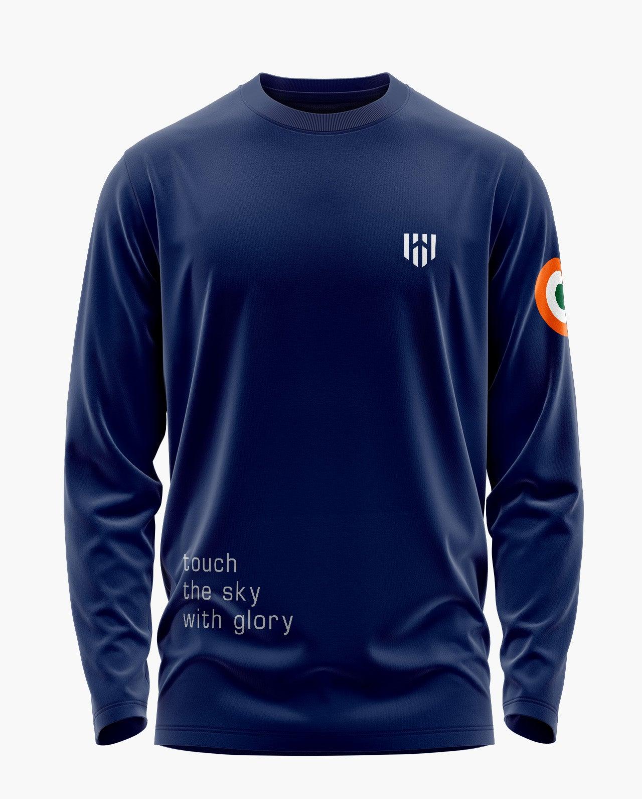 Iaf Touch The Sky With Glory Signature Luxesoft Cotton Full Sleeve T-Shirt - CS