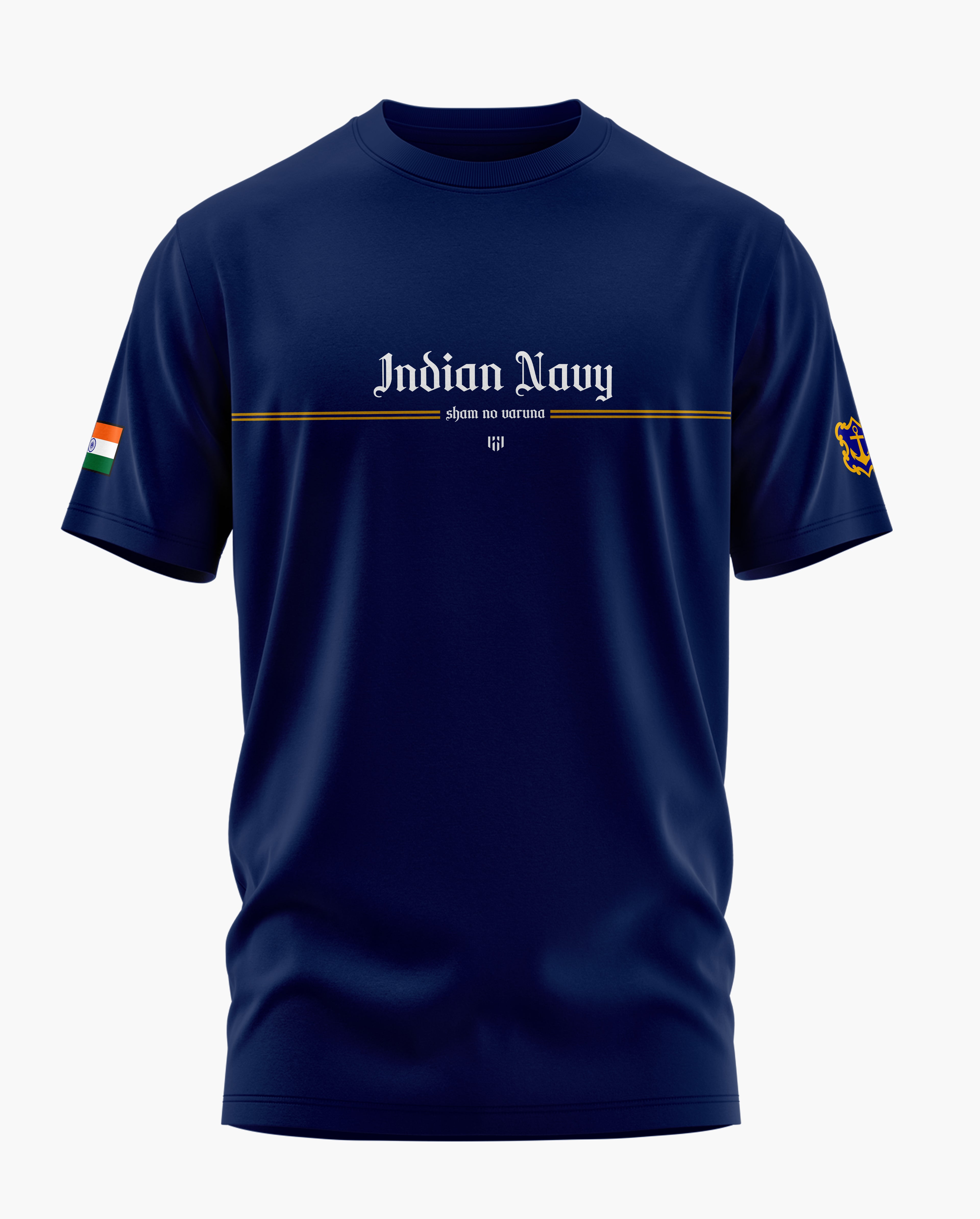 Vintage Indian Navy Signature LuxeSoft Cotton T-Shirt