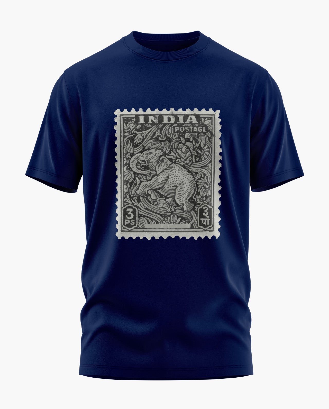 Elephant Postal Stamp Signature LuxeSoft Cotton T-Shirt