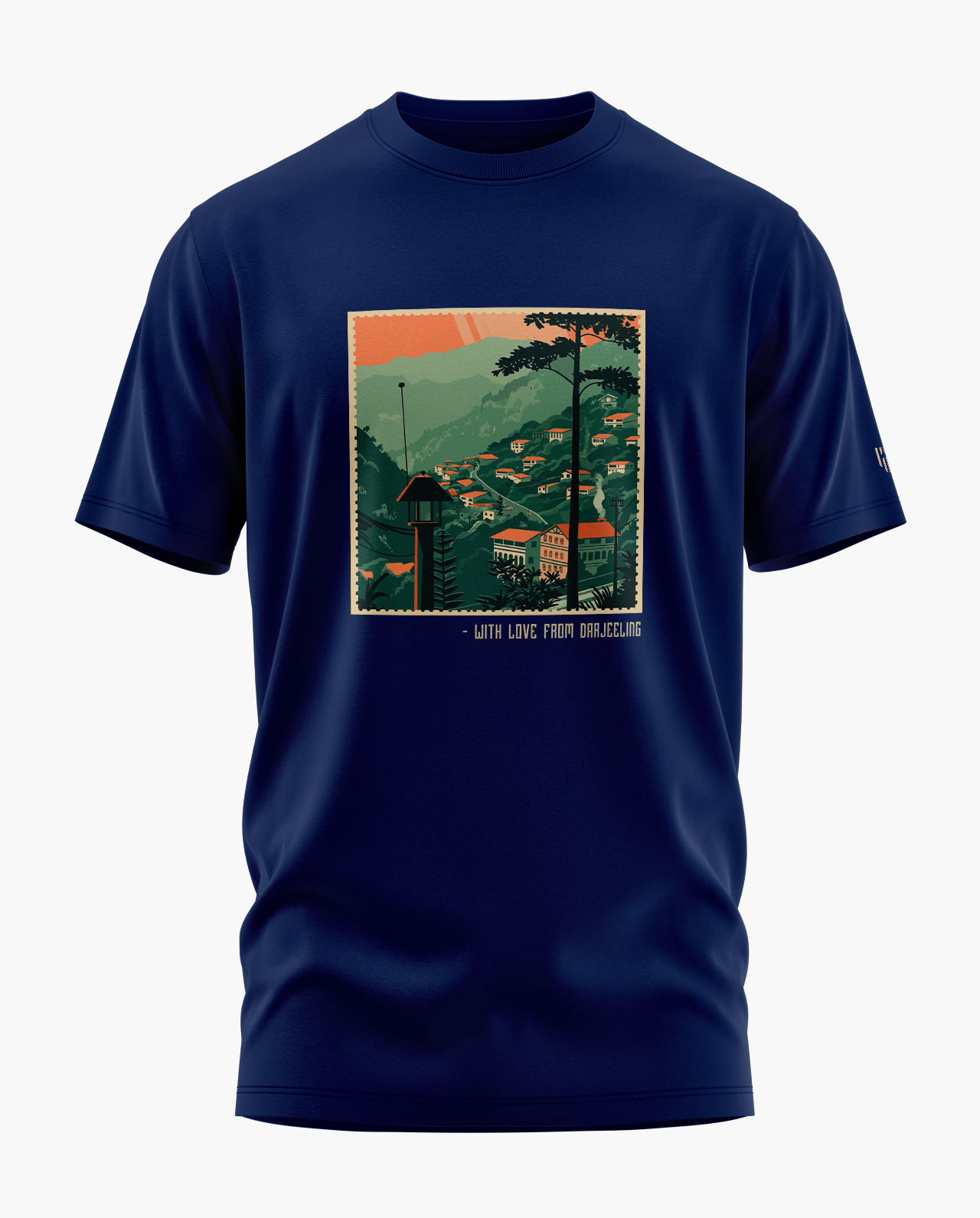 DARJEELING STAMP Signature LuxeSoft Cotton T-Shirt
