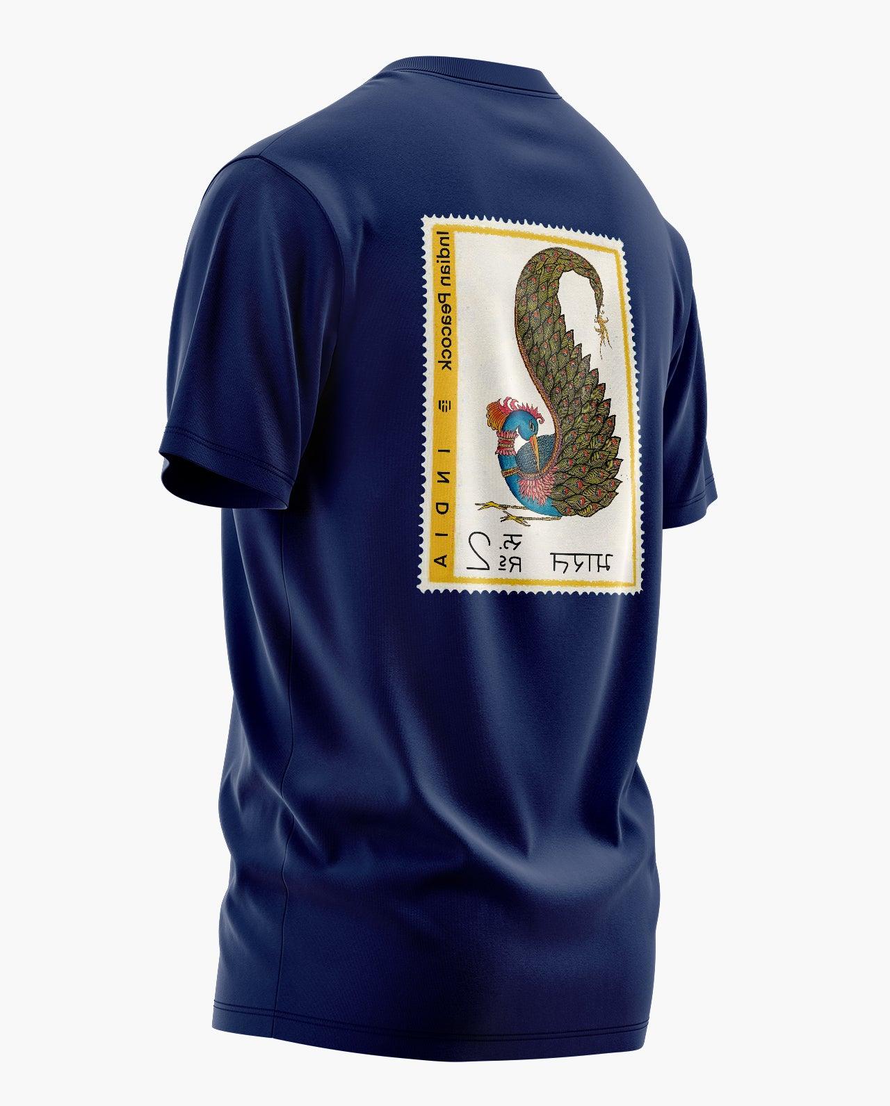 Peacock Postal Stamp T-Shirt - Aero Armour