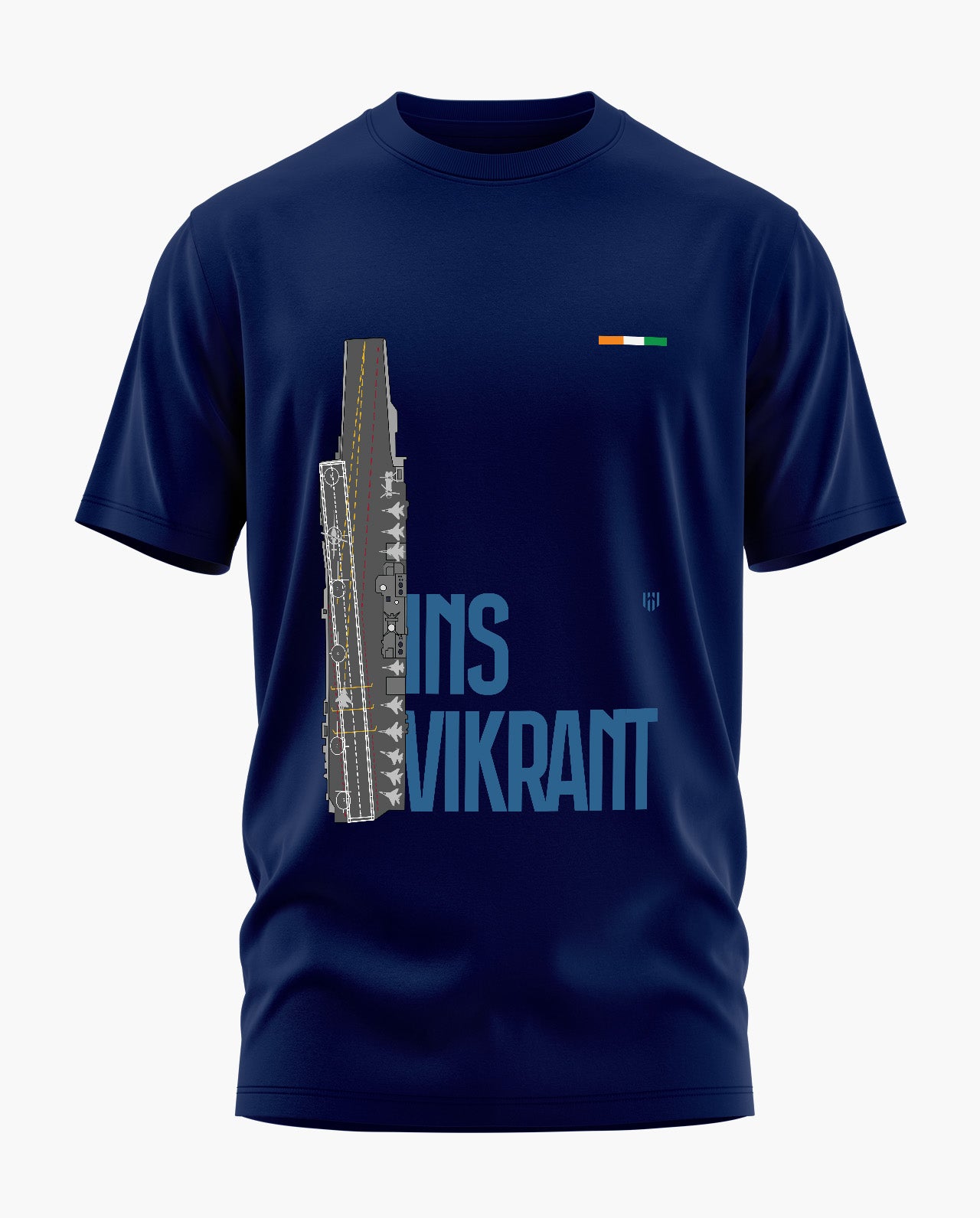 INS Vikrant Naval Signature LuxeSoft Cotton T-Shirt