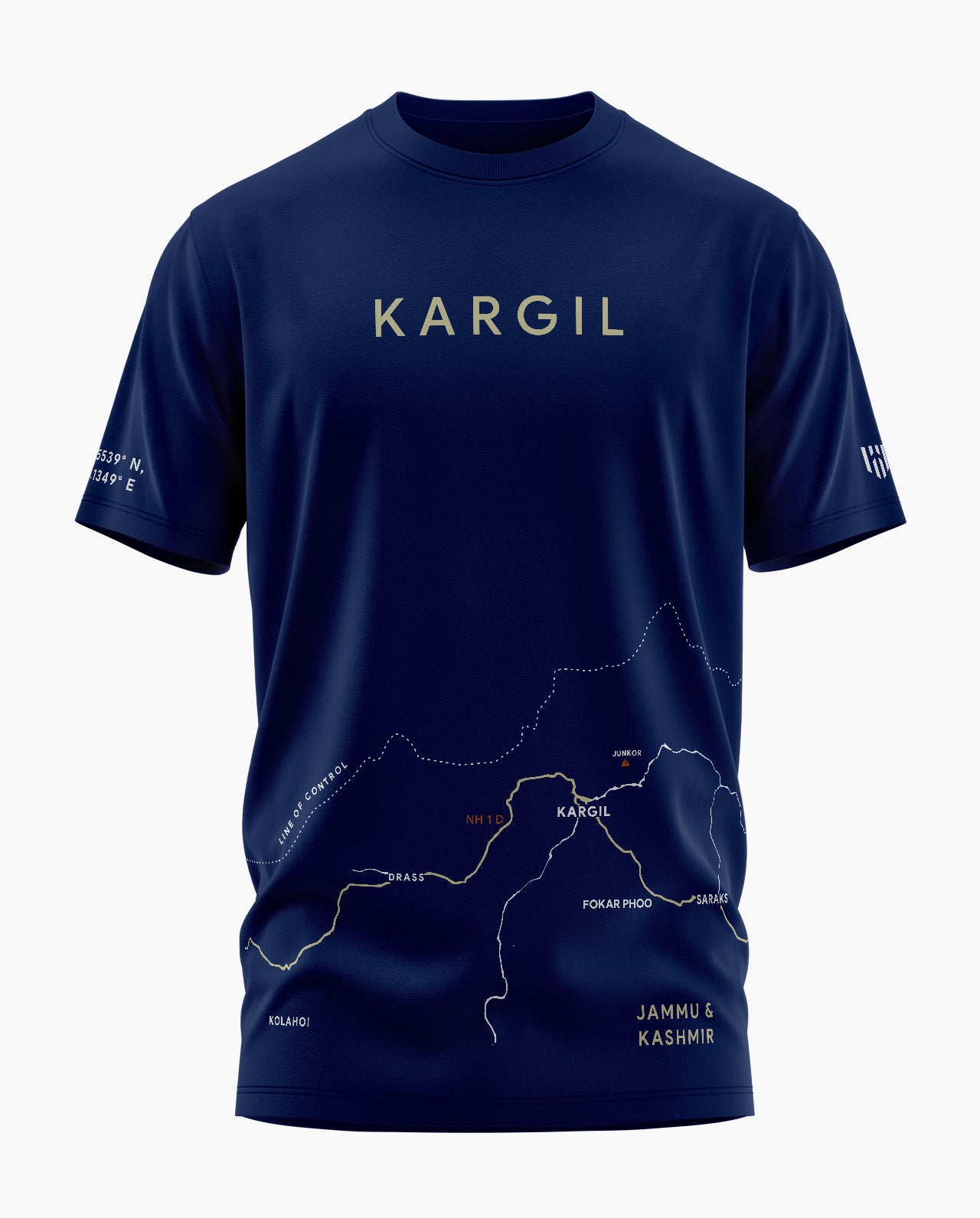 KARGIL NH 1 D MAP Signature LuxeSoft Cotton T-Shirt