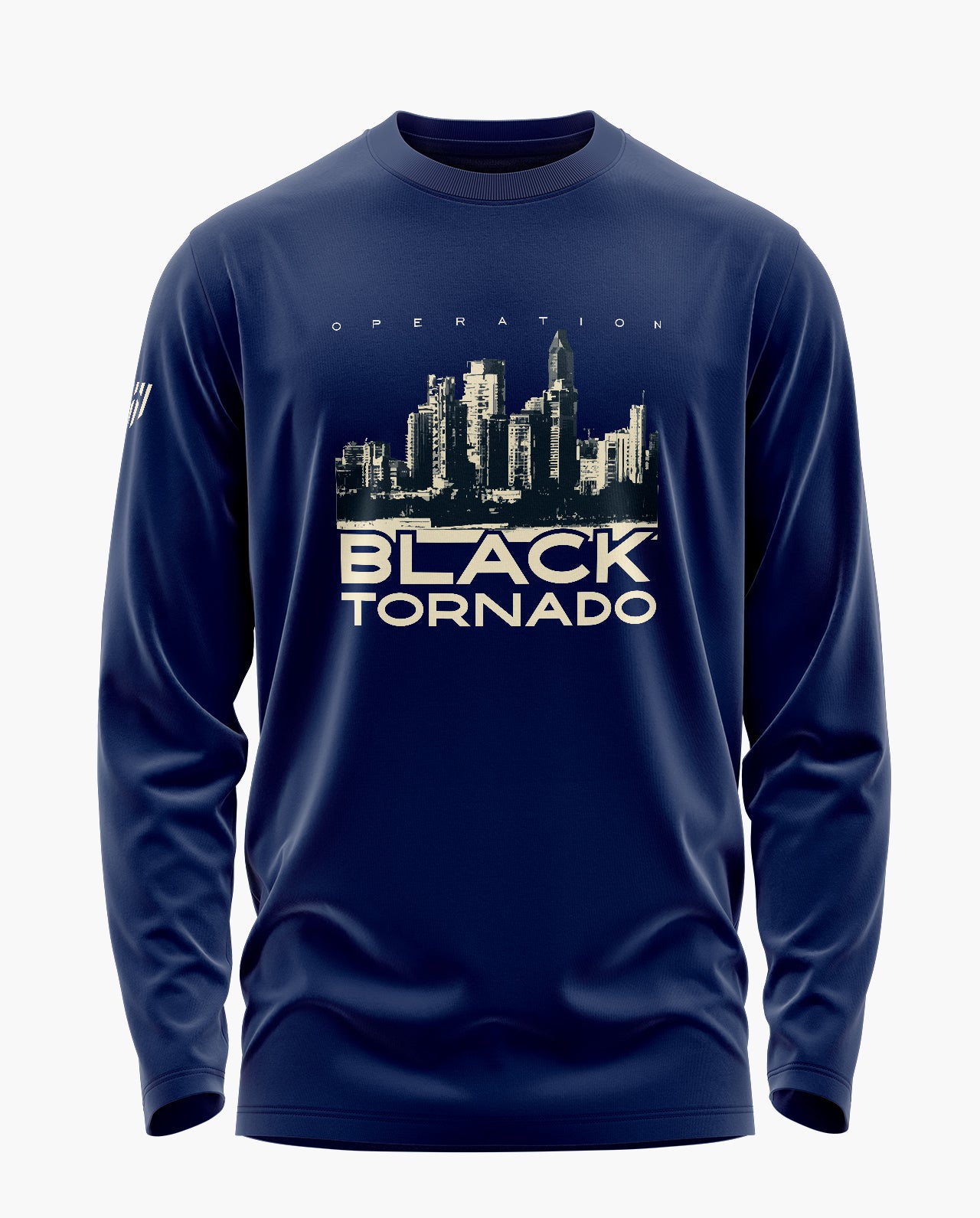 Op Black Tornado Signature Luxesoft Cotton Full Sleeve T-Shirt