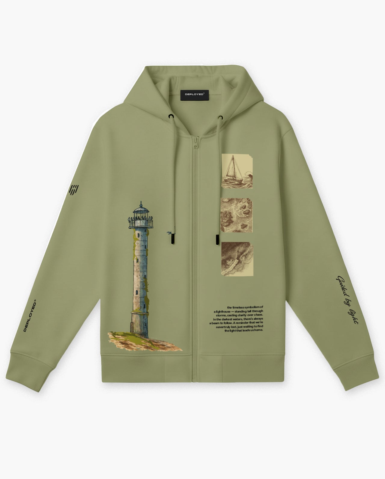Guided By Light Zipper Hoodie