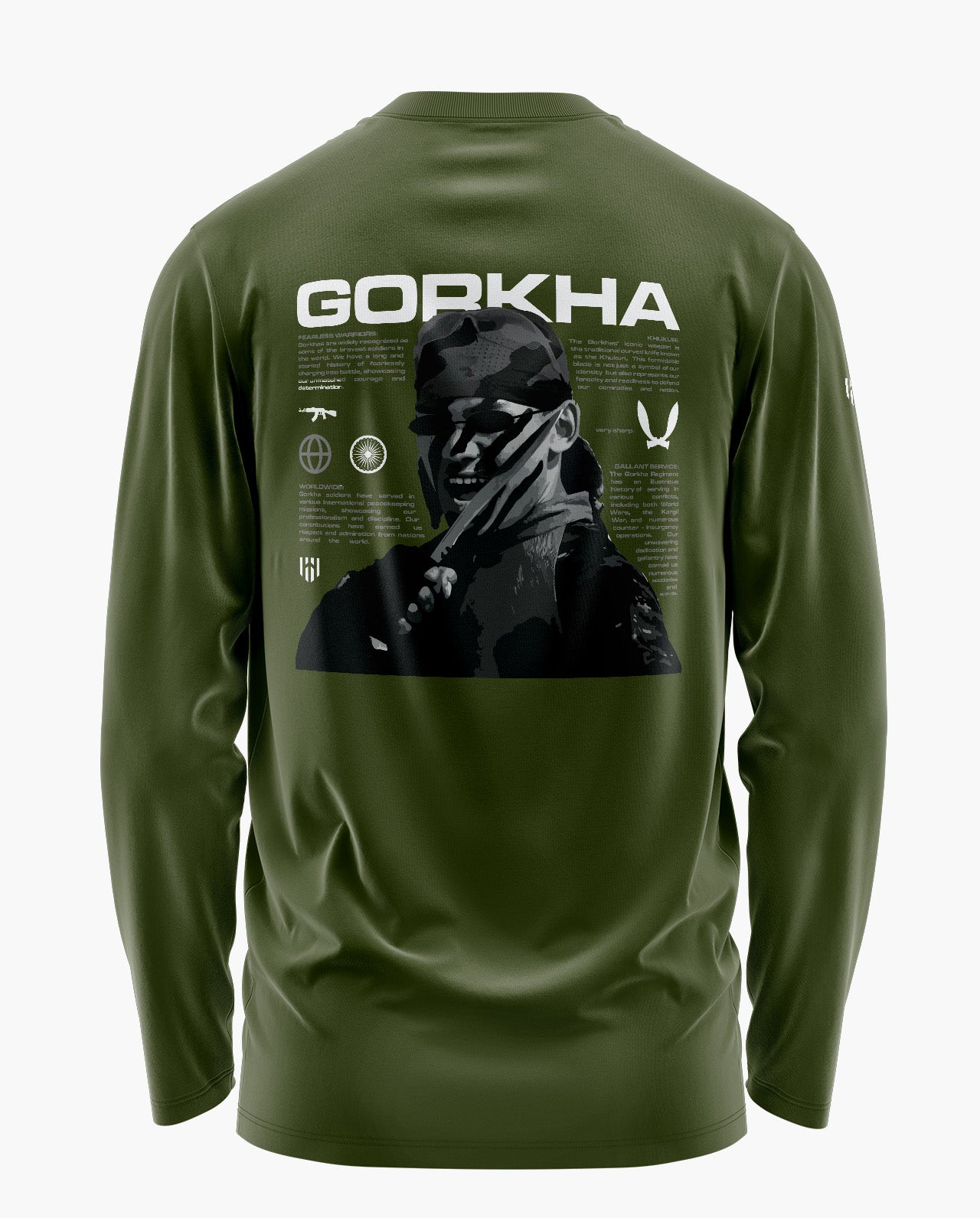 The Gorkha Signature Luxesoft Cotton Full Sleeve T-Shirt