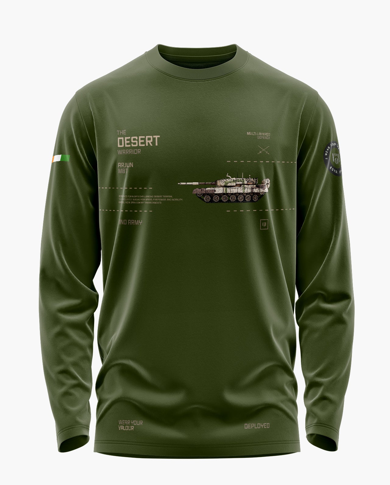 Arjun Mbt-The Desert Warrior Signature Luxesoft Cotton Full Sleeve T-Shirt