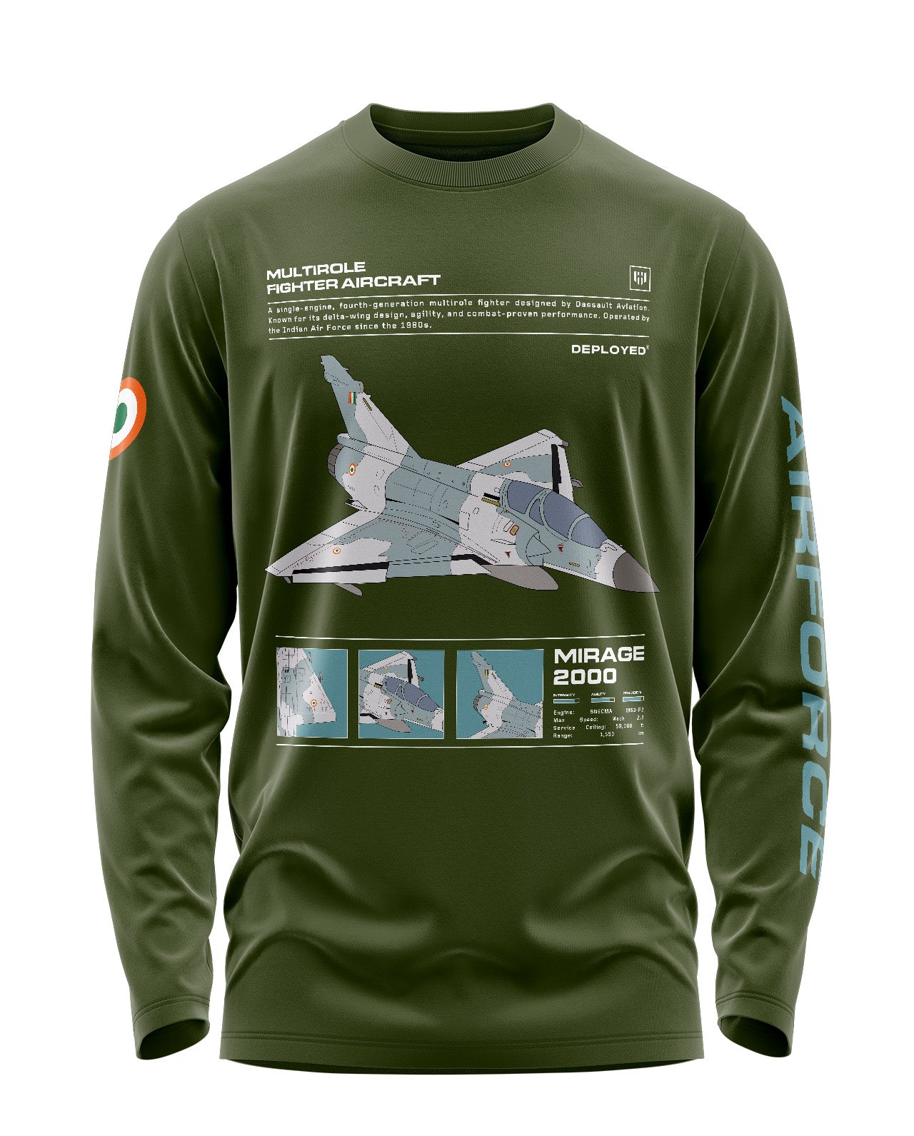 Mirage 2000 Signature Luxesoft Cotton Full Sleeve T-Shirt