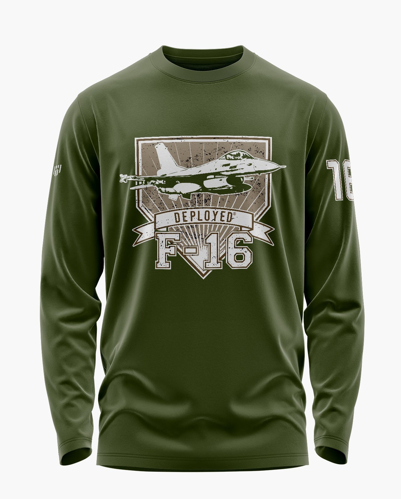 F-16 Falcon Vintage Signature Luxesoft Cotton Full Sleeve T-Shirt - CS