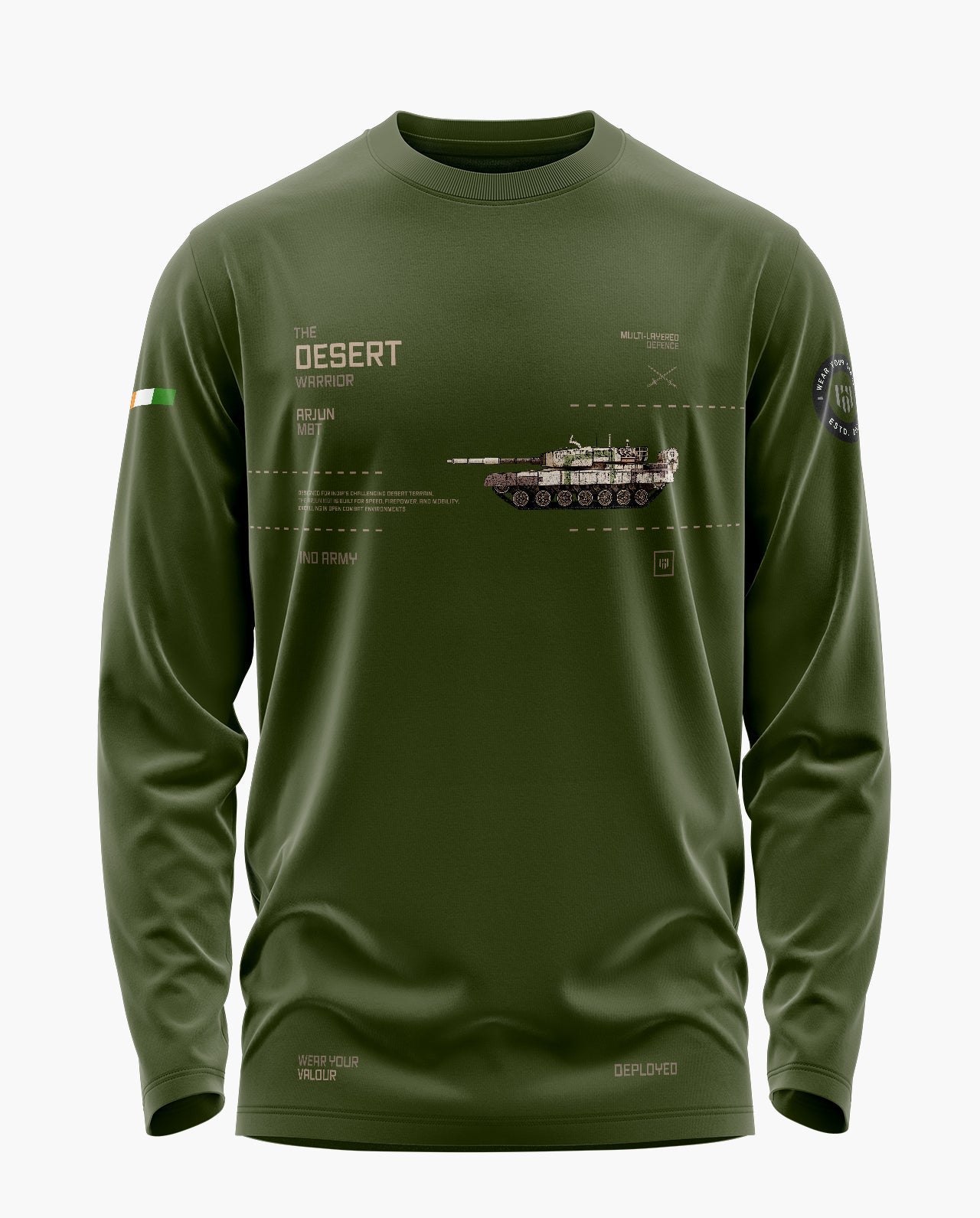 Arjun Mbt-The Desert Warrior Signature Luxesoft Cotton Full Sleeve T-Shirt - CS
