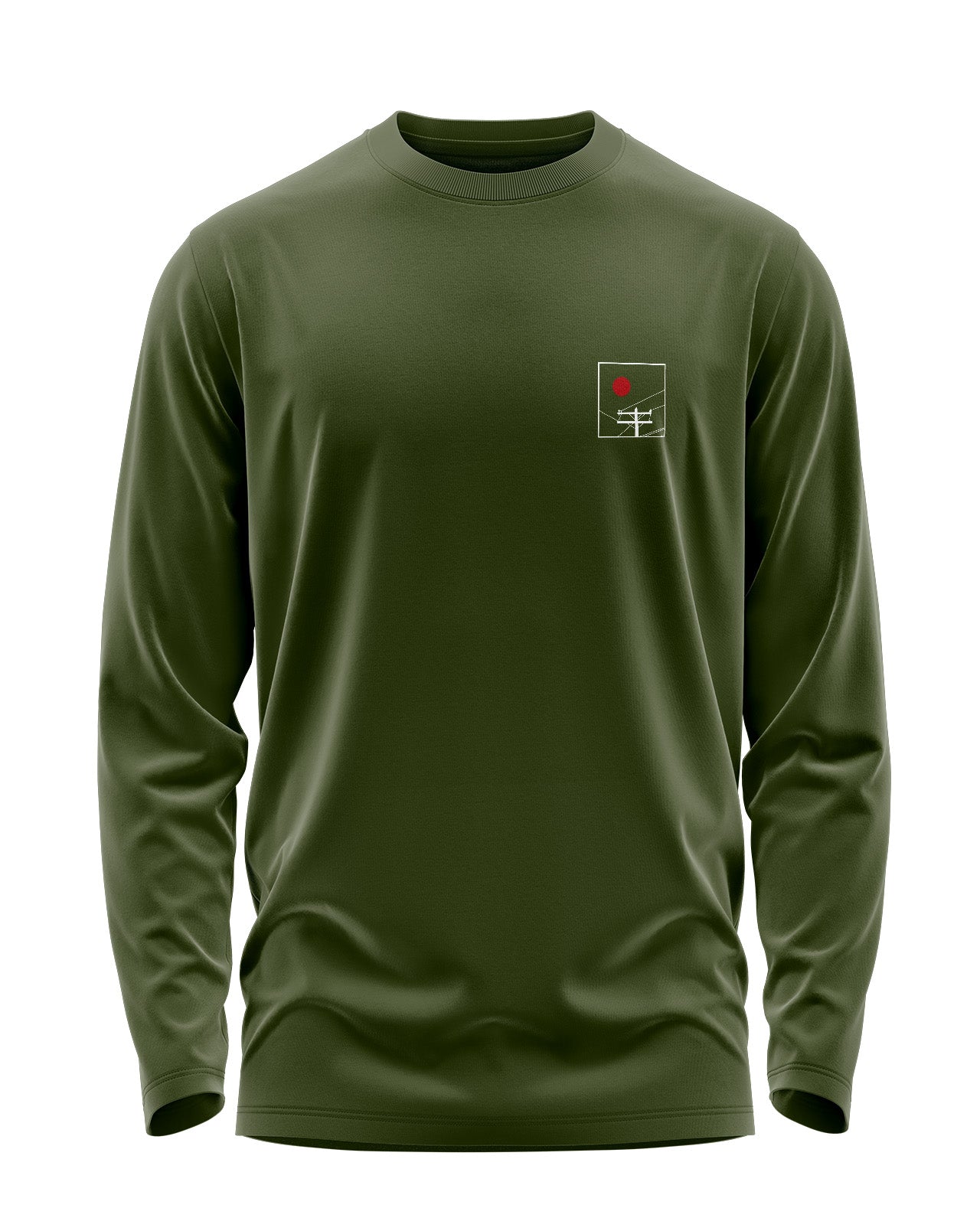 Crimson Horizon Signature Luxesoft Cotton Full Sleeve T-Shirt