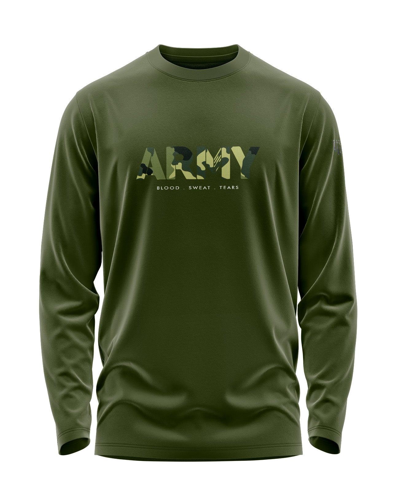 Army Camo Signature Luxesoft Cotton Full Sleeve T-Shirt - CS