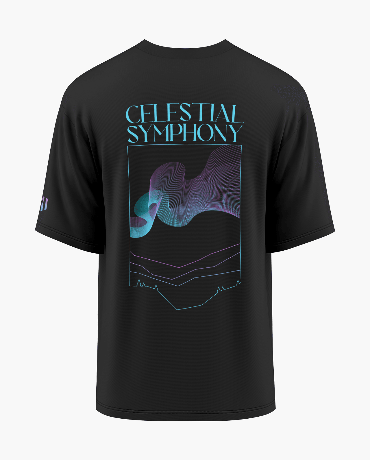 Aurora Borealis-Celestial Symphony Oversized T-Shirt - CS